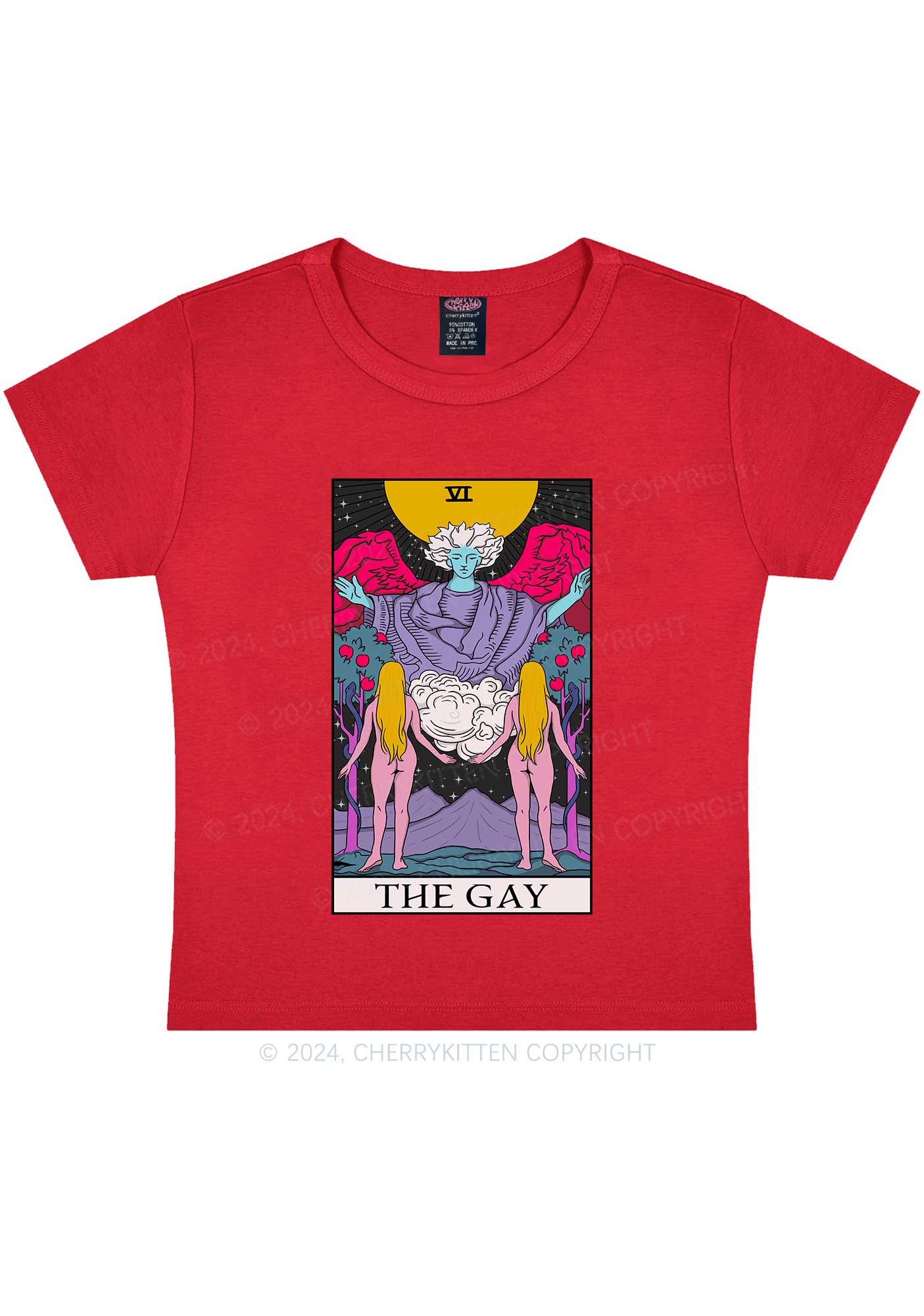 The Gay Witch Y2K Baby Tee Cherrykitten - Image 6