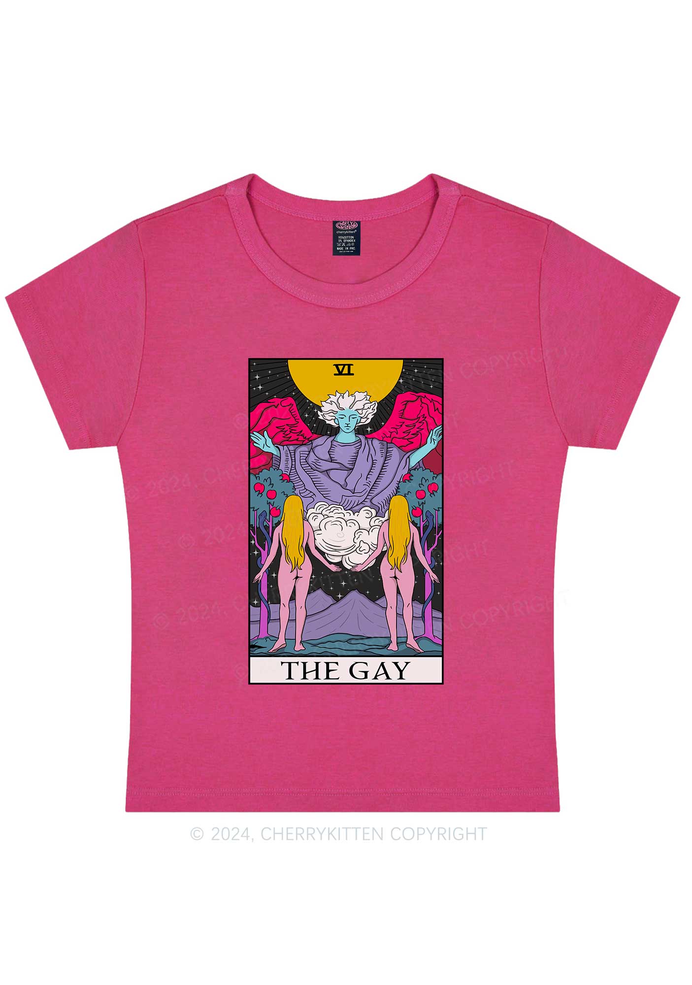 The Gay Witch Y2K Baby Tee Cherrykitten - Image 7