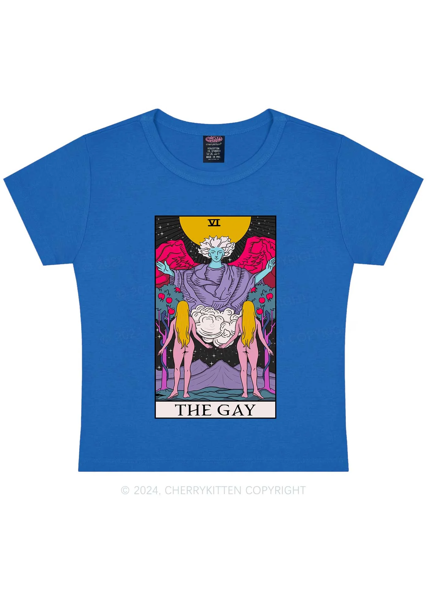 The Gay Witch Y2K Baby Tee Cherrykitten - Image 8