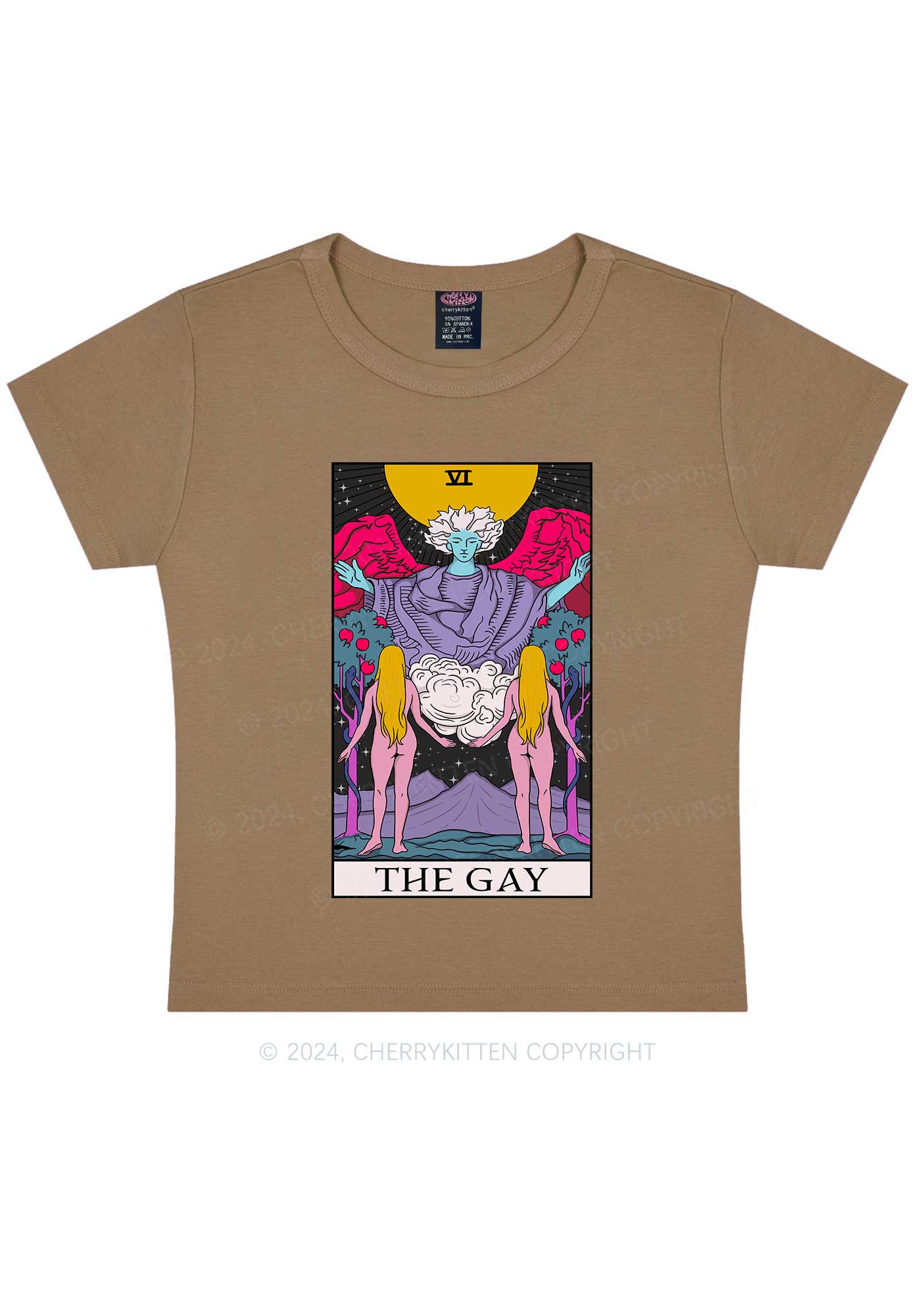 The Gay Witch Y2K Baby Tee Cherrykitten - Image 9