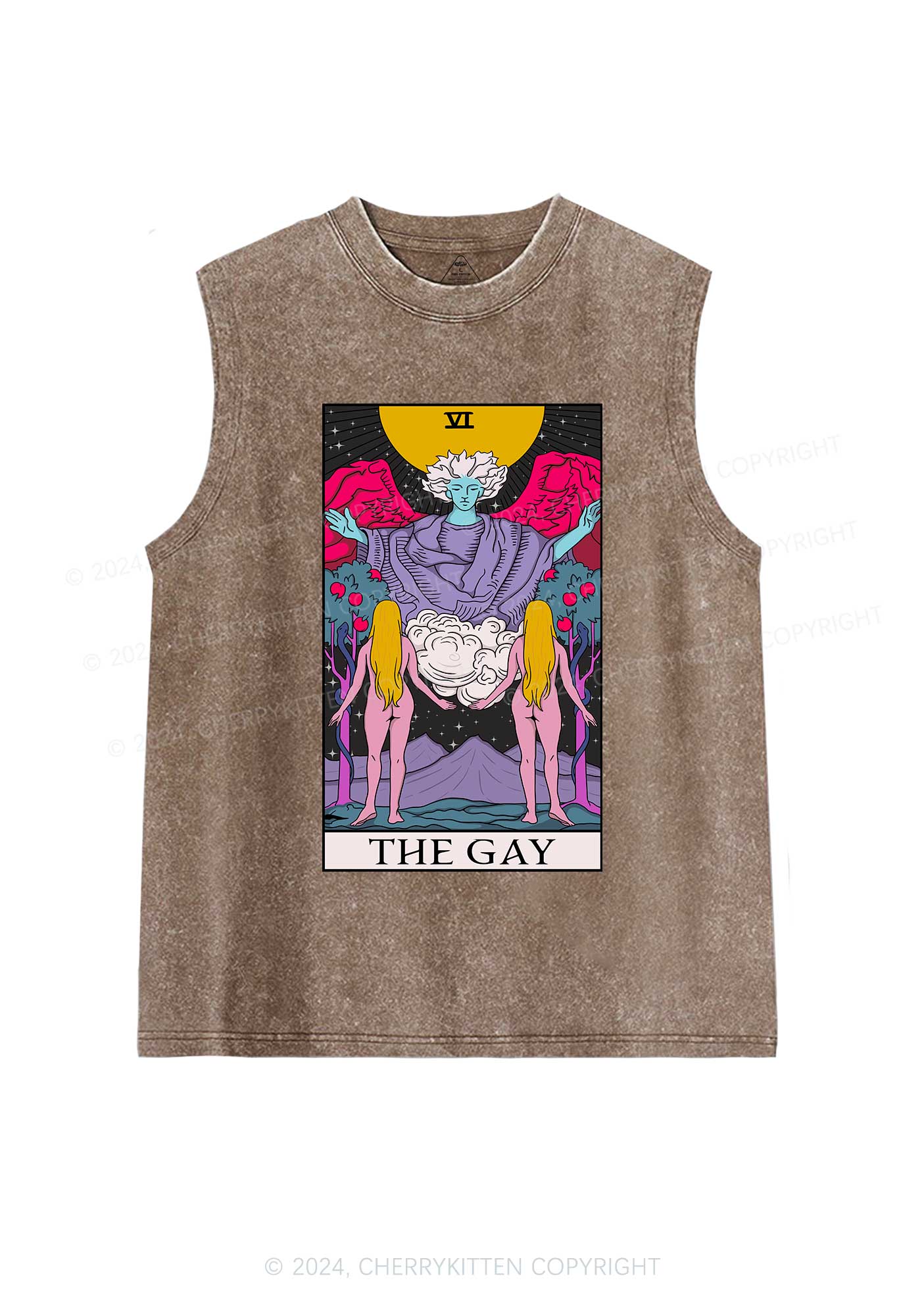 The Gay Witch Y2K Washed Tank Cherrykitten - Image 6