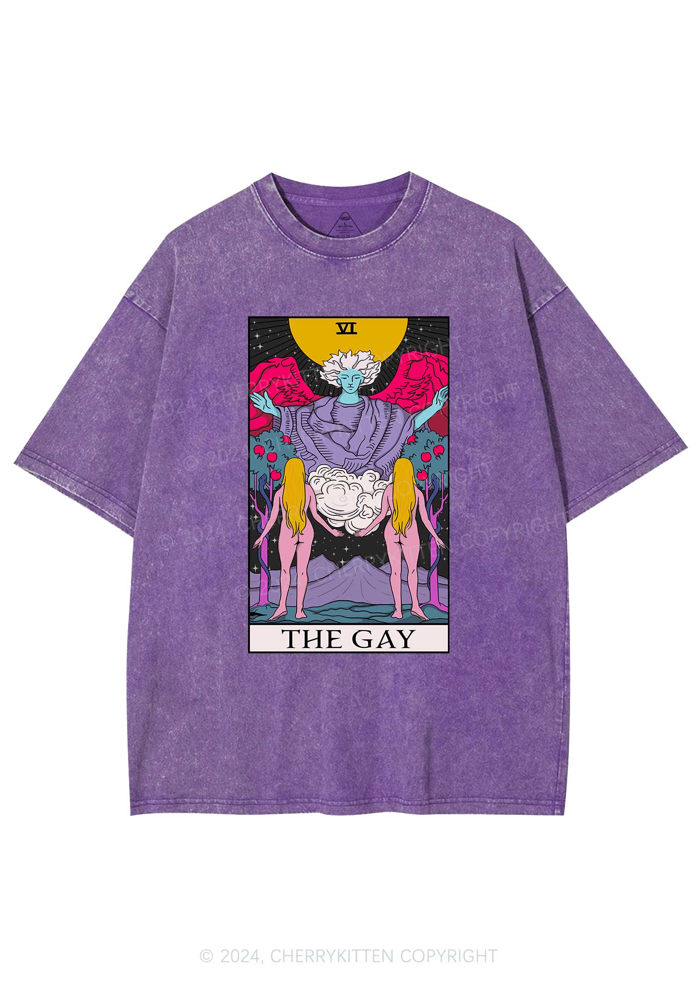The Gay Witch Y2K Washed Tee Cherrykitten - Image 5