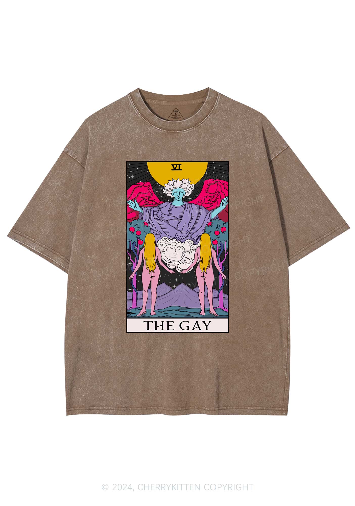 The Gay Witch Y2K Washed Tee Cherrykitten - Image 7