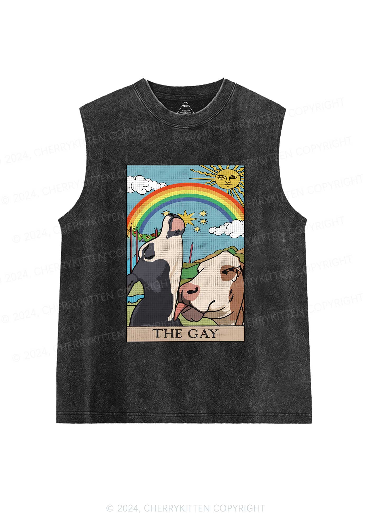The Gay Y2K Washed Tank Cherrykitten - Image 3