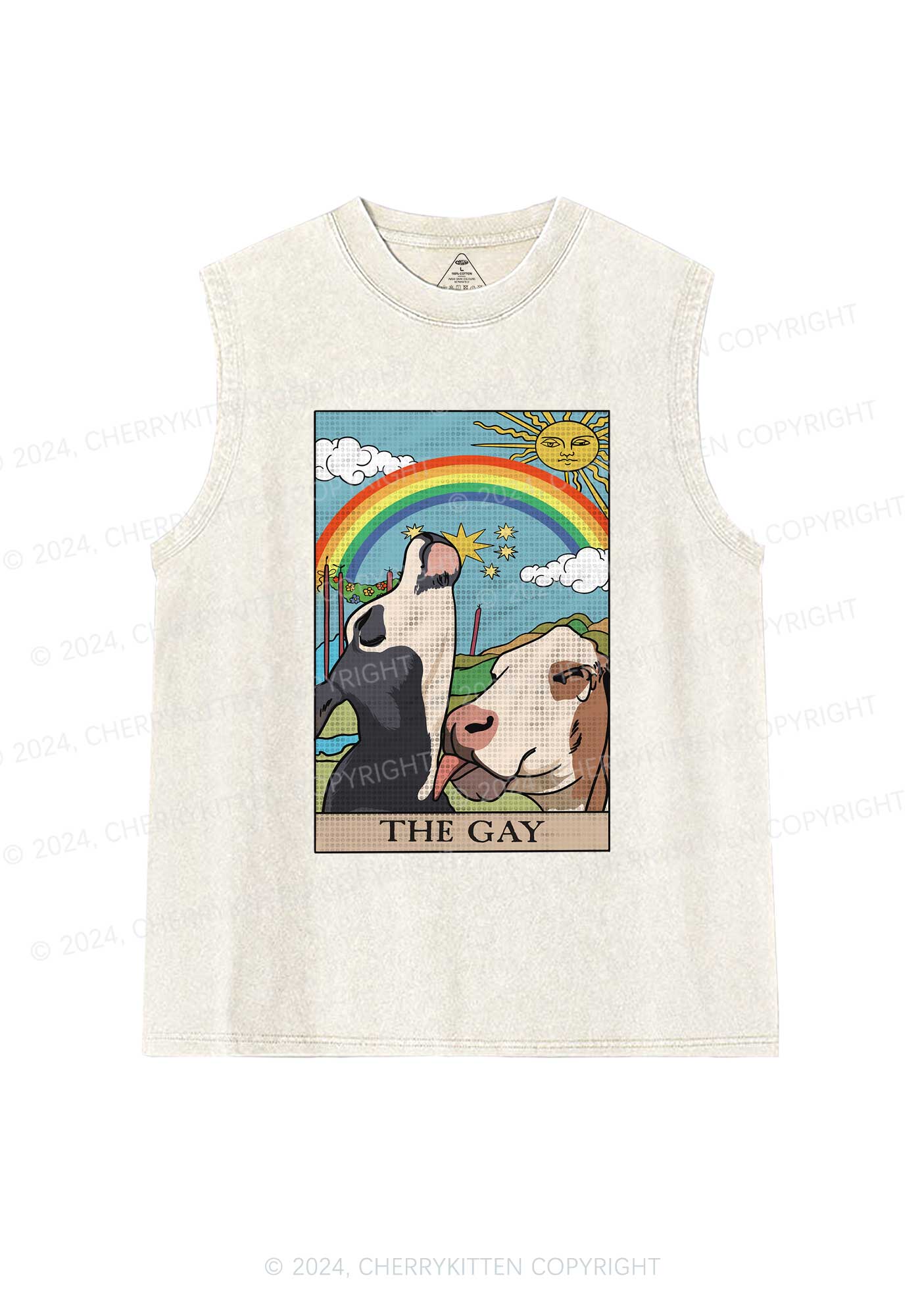 The Gay Y2K Washed Tank Cherrykitten - Image 4