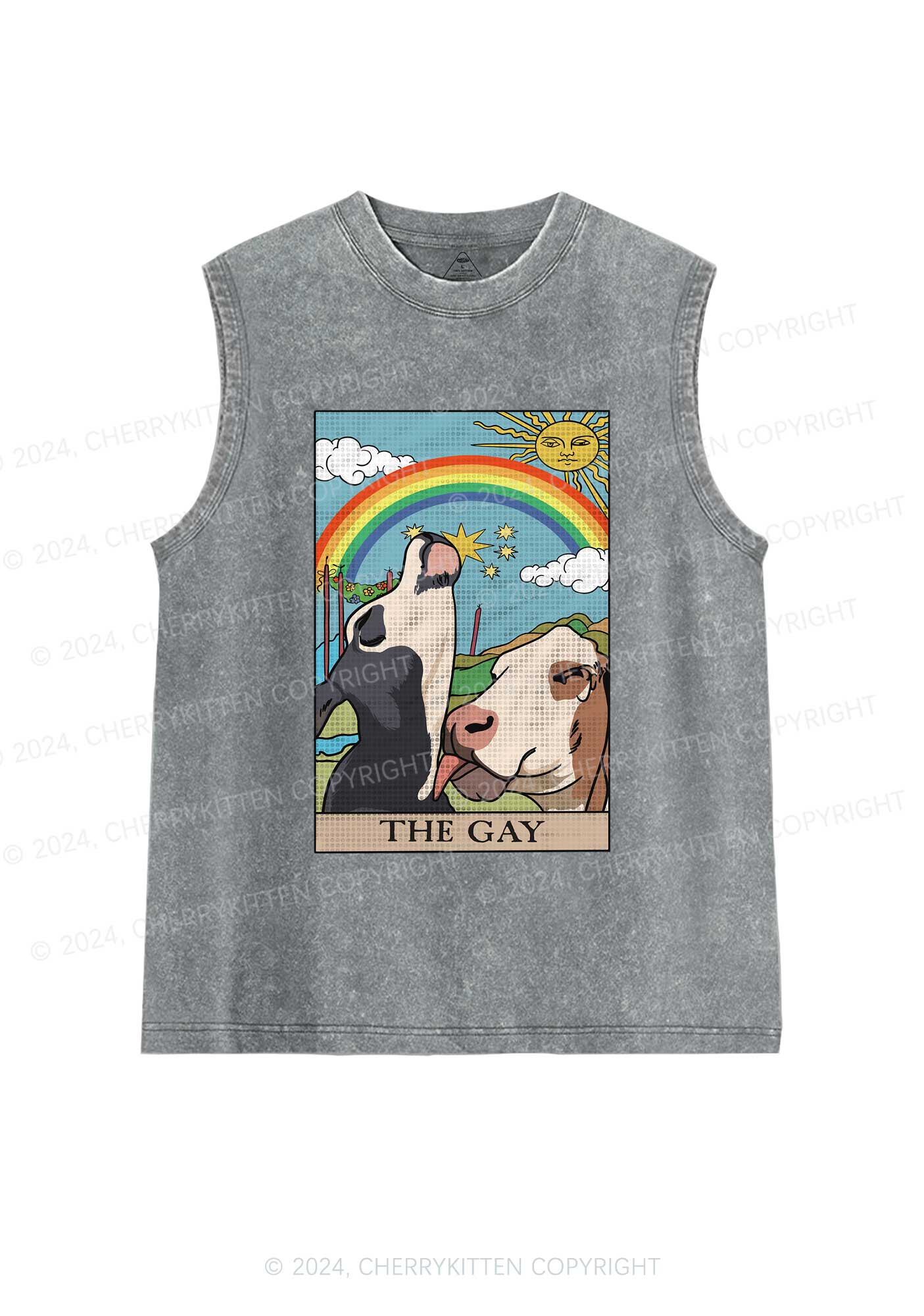 The Gay Y2K Washed Tank Cherrykitten - Image 5