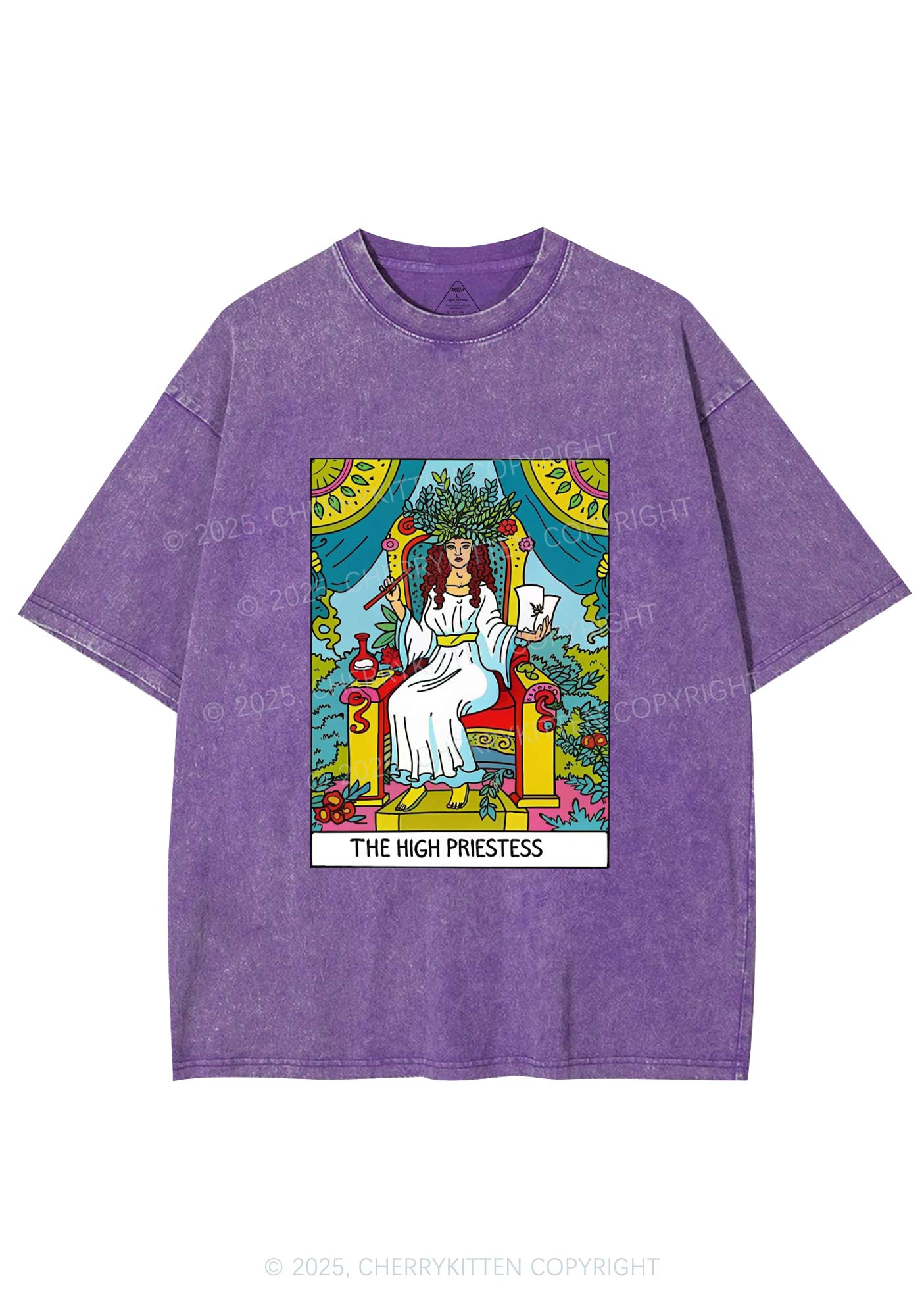 The High Priestess Y2K Washed Tee Cherrykitten - Image 4