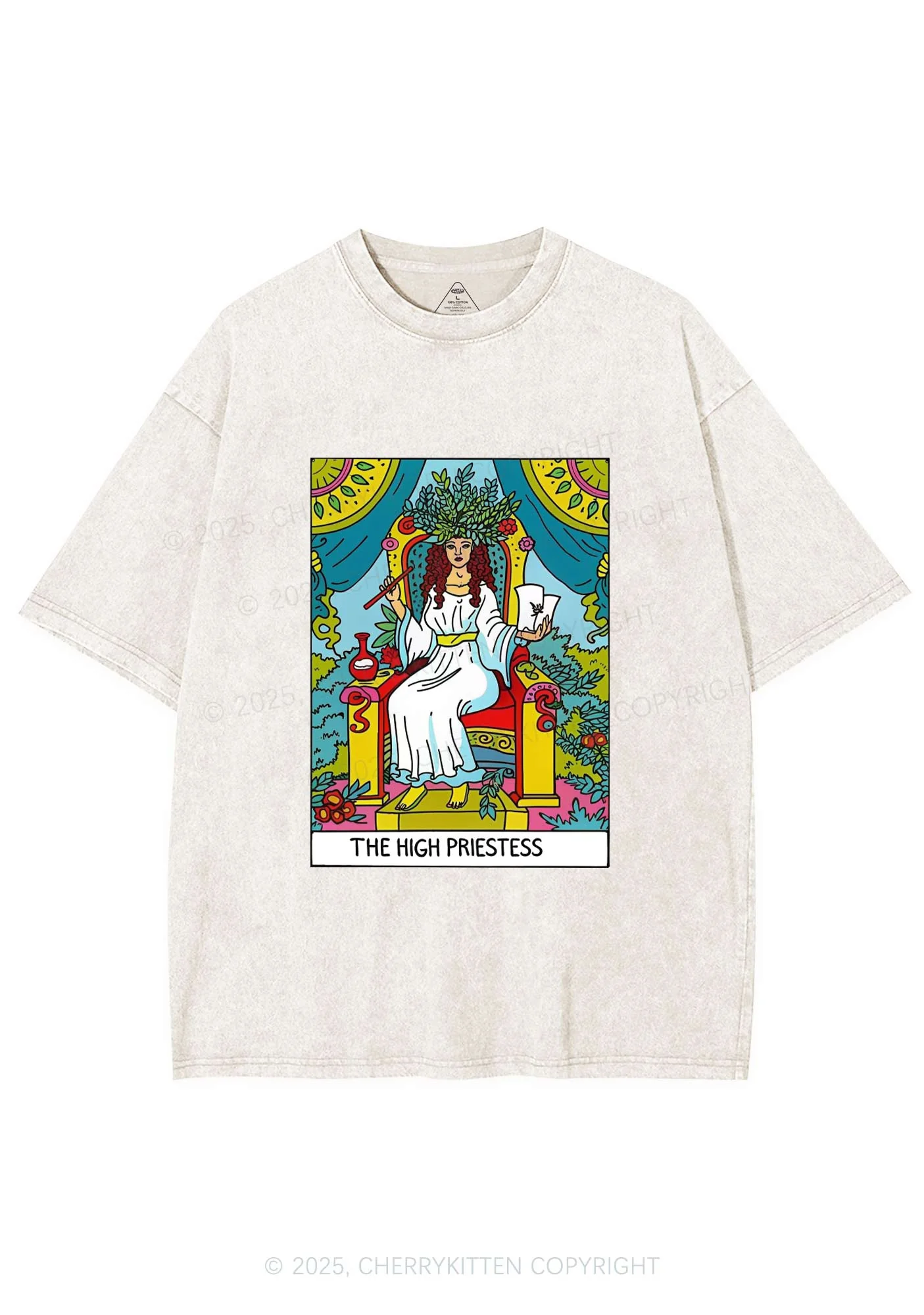 The High Priestess Y2K Washed Tee Cherrykitten - Image 5