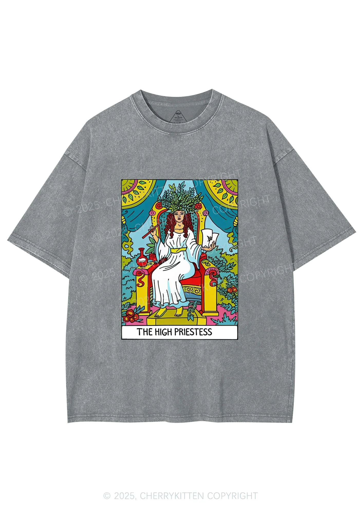 The High Priestess Y2K Washed Tee Cherrykitten - Image 6