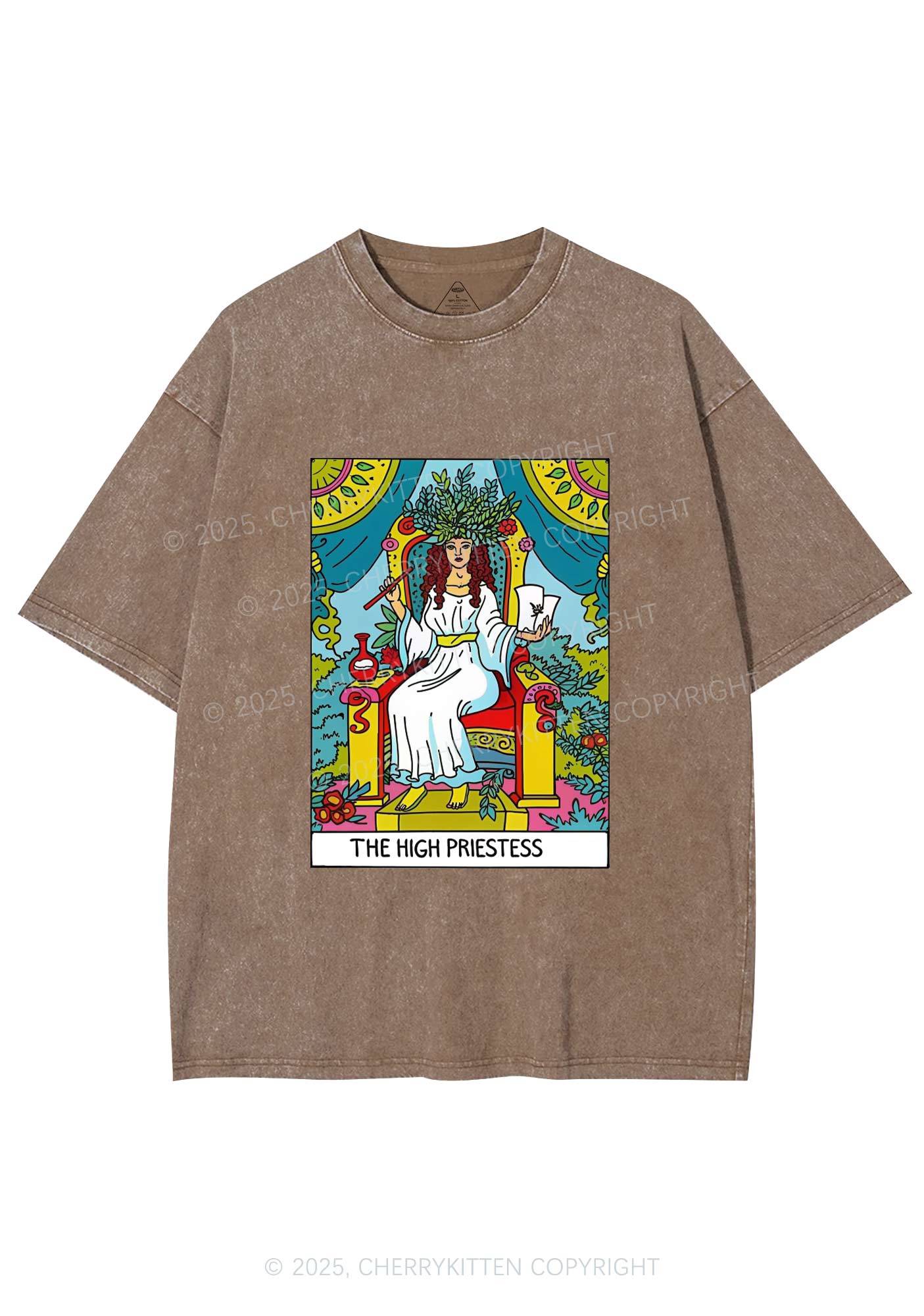 The High Priestess Y2K Washed Tee Cherrykitten - Image 7