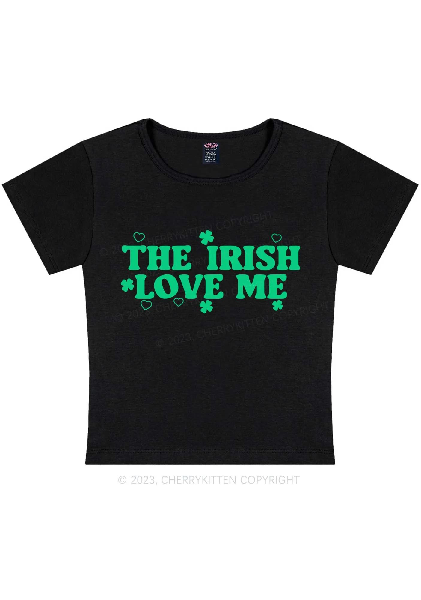 The Irish Love Me St Patricks Y2K Baby Tee Cherrykitten - Image 4