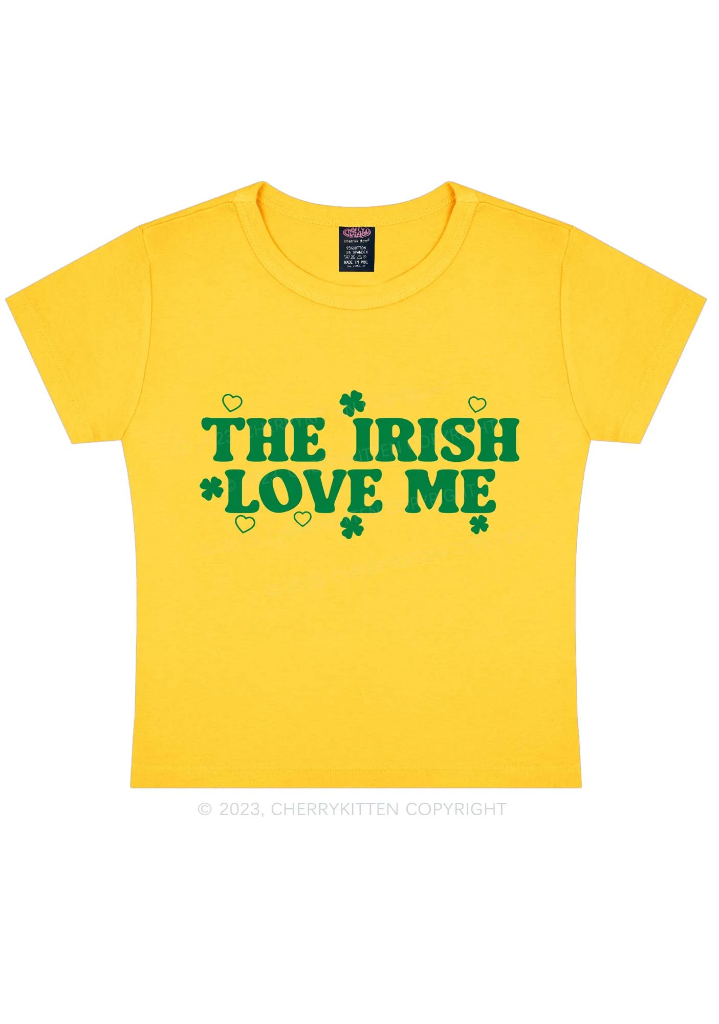 The Irish Love Me St Patricks Y2K Baby Tee Cherrykitten - Image 5