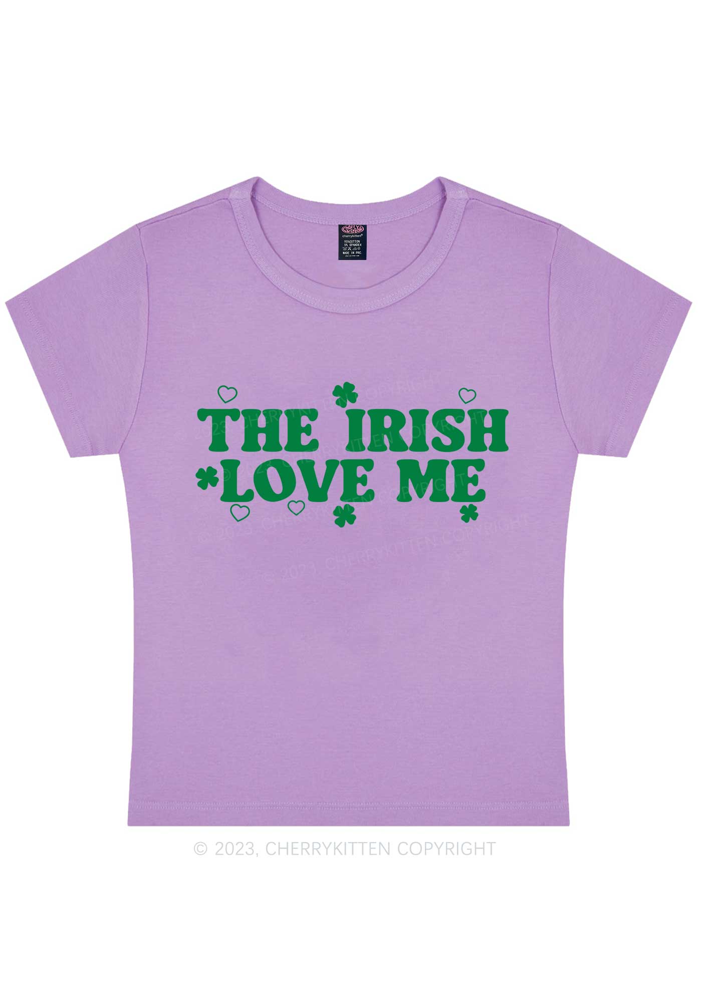 The Irish Love Me St Patricks Y2K Baby Tee Cherrykitten - Image 6