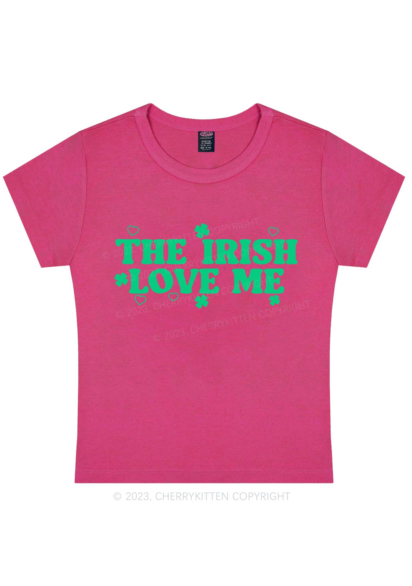 The Irish Love Me St Patricks Y2K Baby Tee Cherrykitten - Image 7