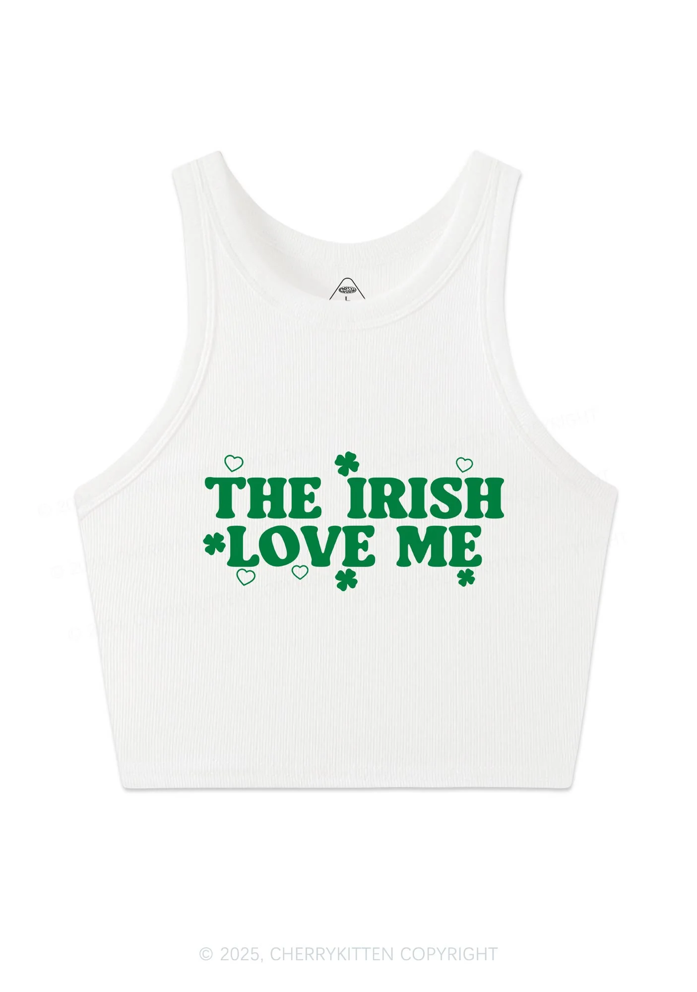 The Irish Love Me St Patricks Y2K Crop Tank Top Cherrykitten - Image 4