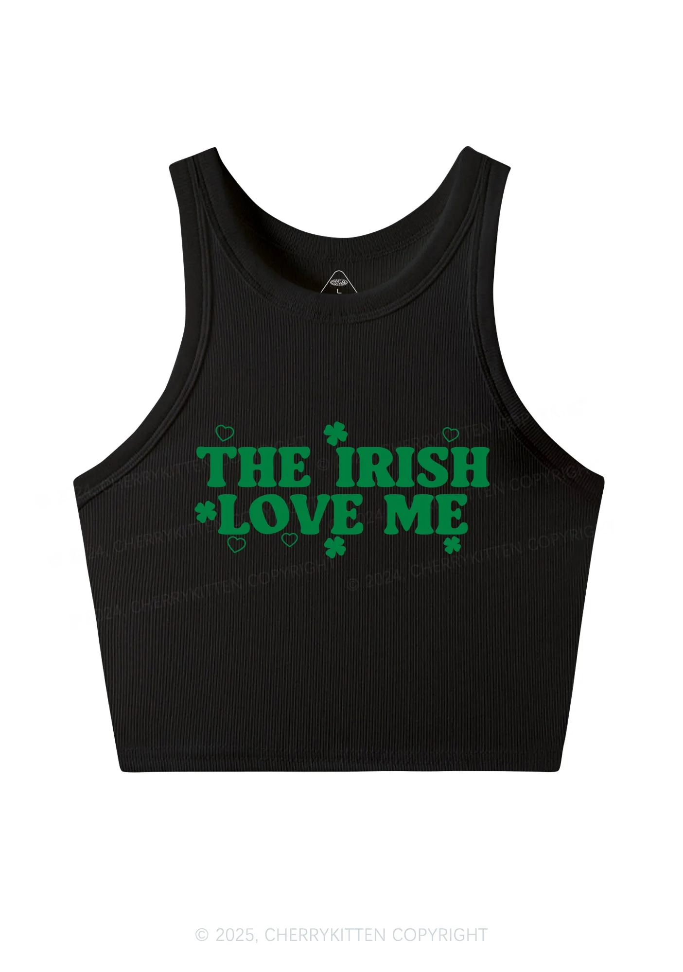The Irish Love Me St Patricks Y2K Crop Tank Top Cherrykitten - Image 5