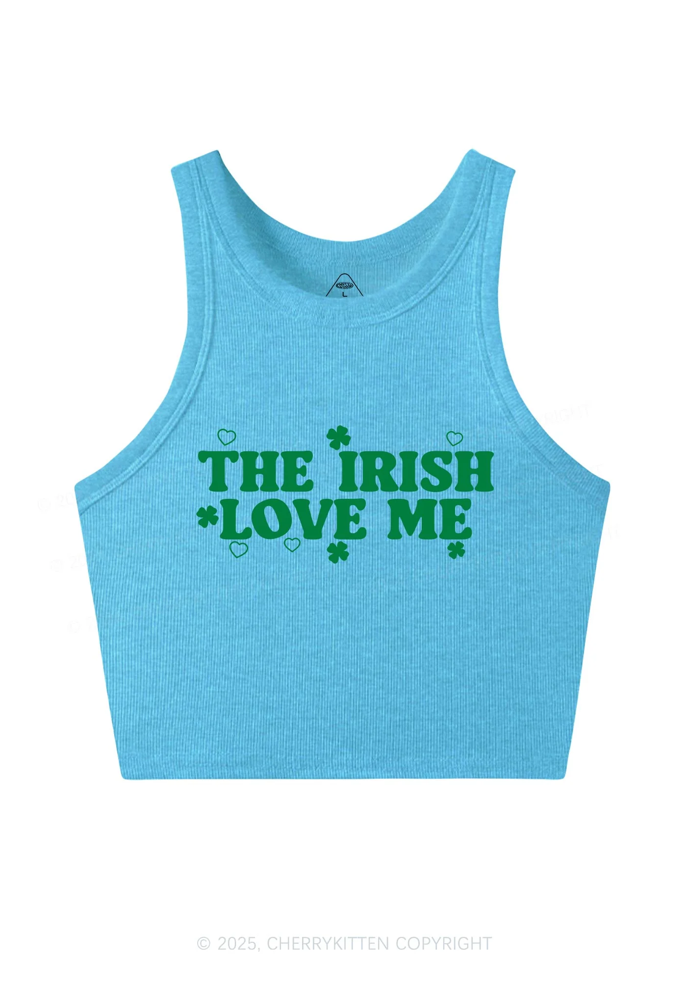 The Irish Love Me St Patricks Y2K Crop Tank Top Cherrykitten - Image 7