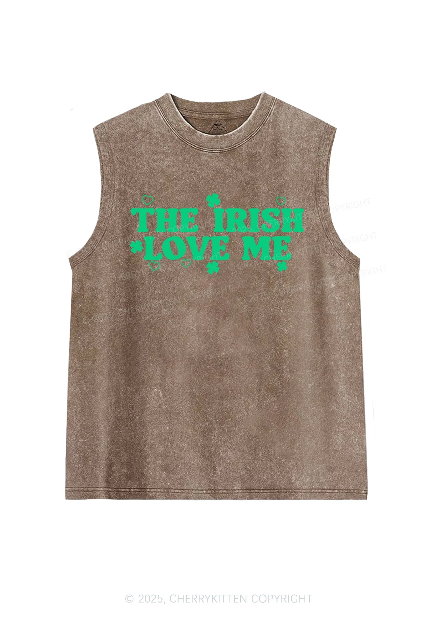 The Irish Love Me St Patricks Y2K Washed Tank Cherrykitten - Image 5