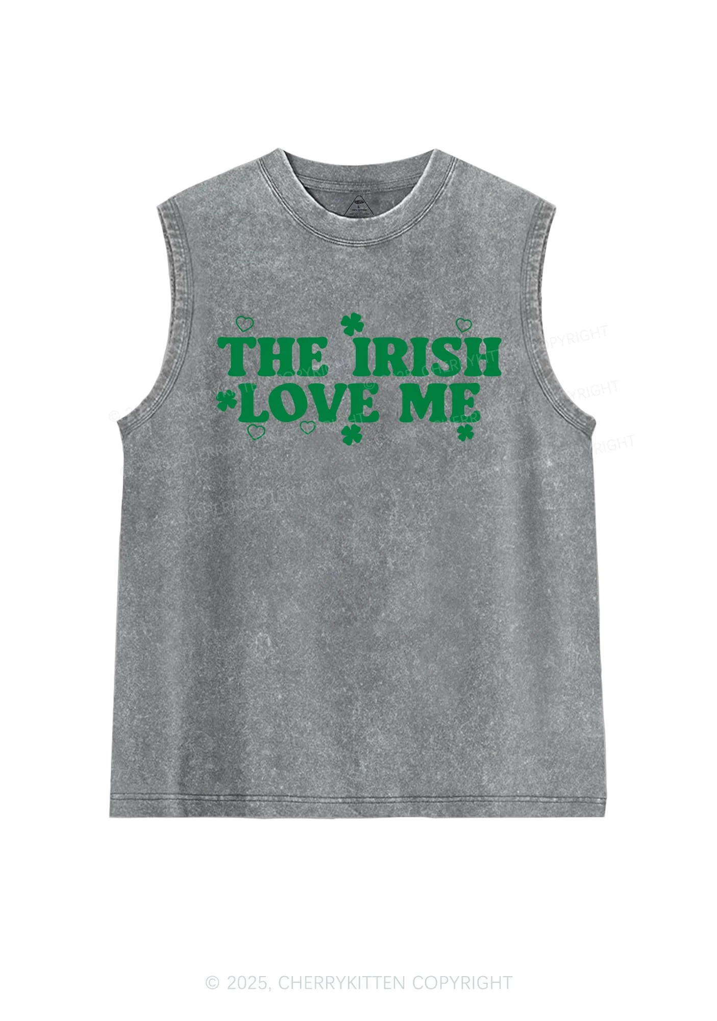 The Irish Love Me St Patricks Y2K Washed Tank Cherrykitten - Image 6