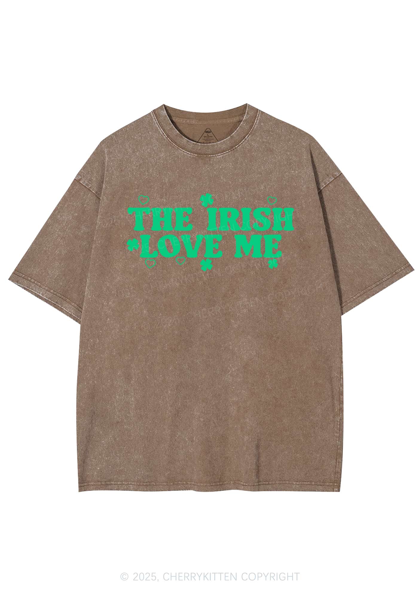 The Irish Love Me St Patricks Y2K Washed Tee Cherrykitten - Image 8