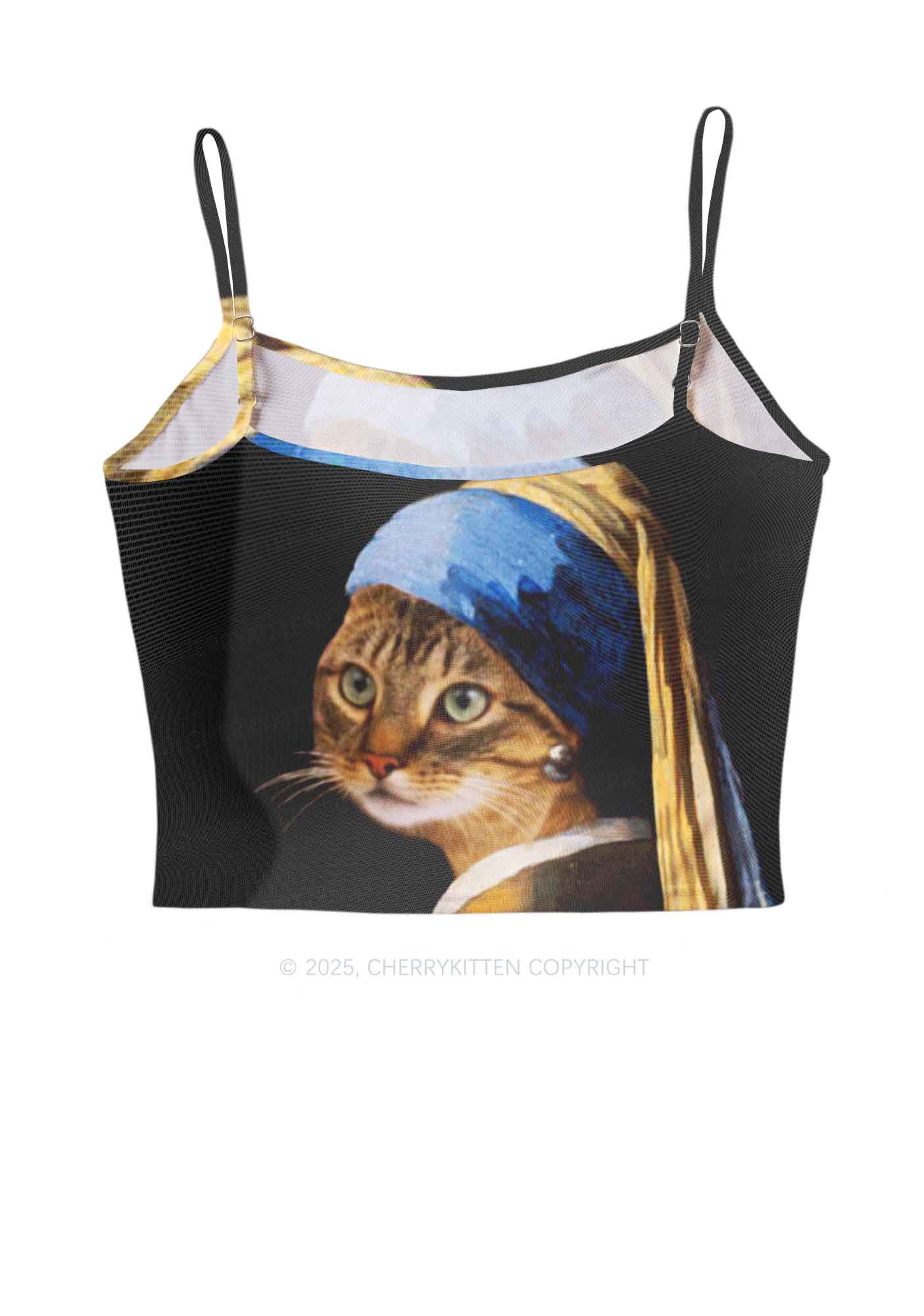 The Lady Cat Y2K Mesh Cami Tank Cherrykitten - Image 3