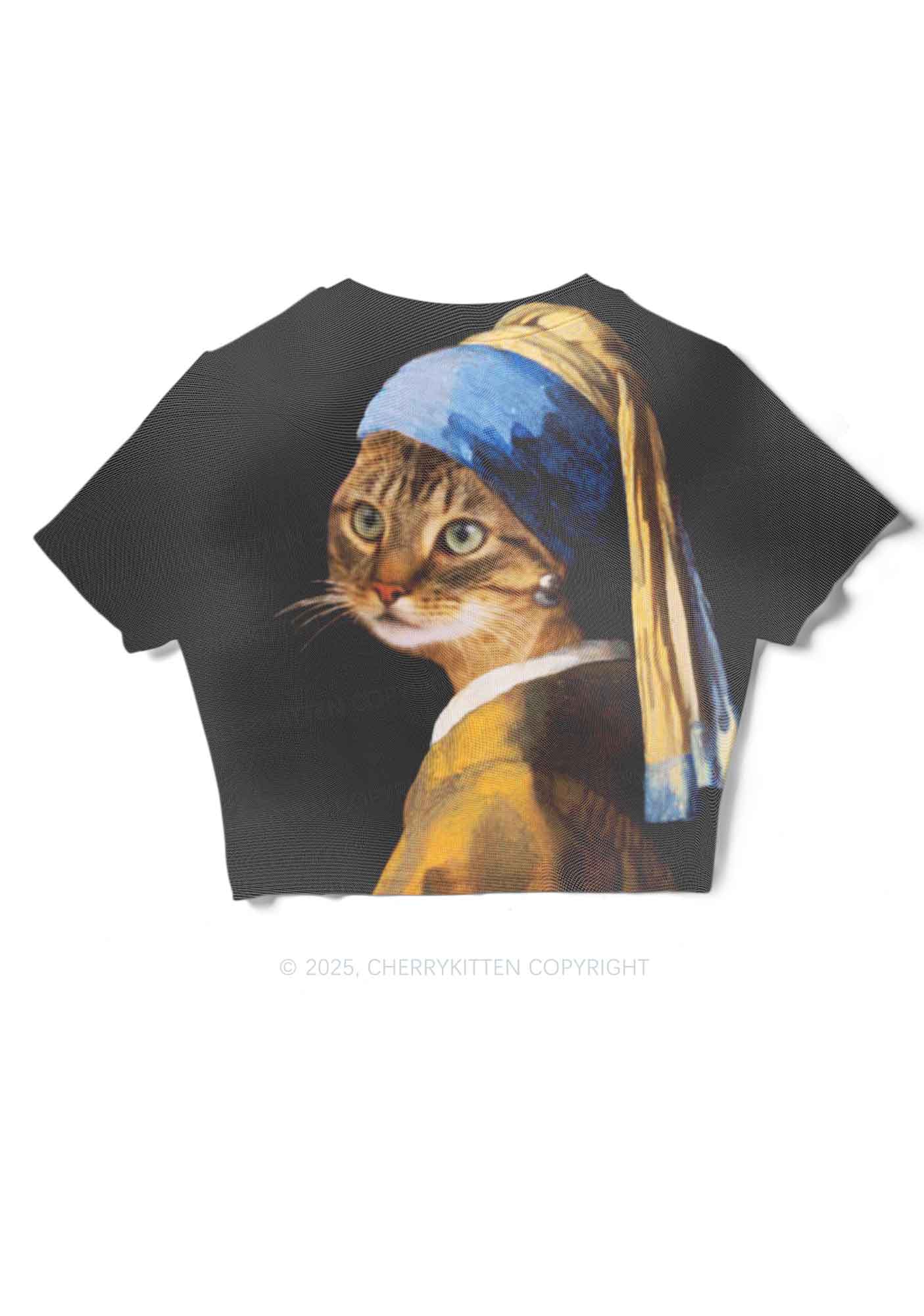 The Lady Cat Y2K Mesh Crop Top Cherrykitten - Image 5