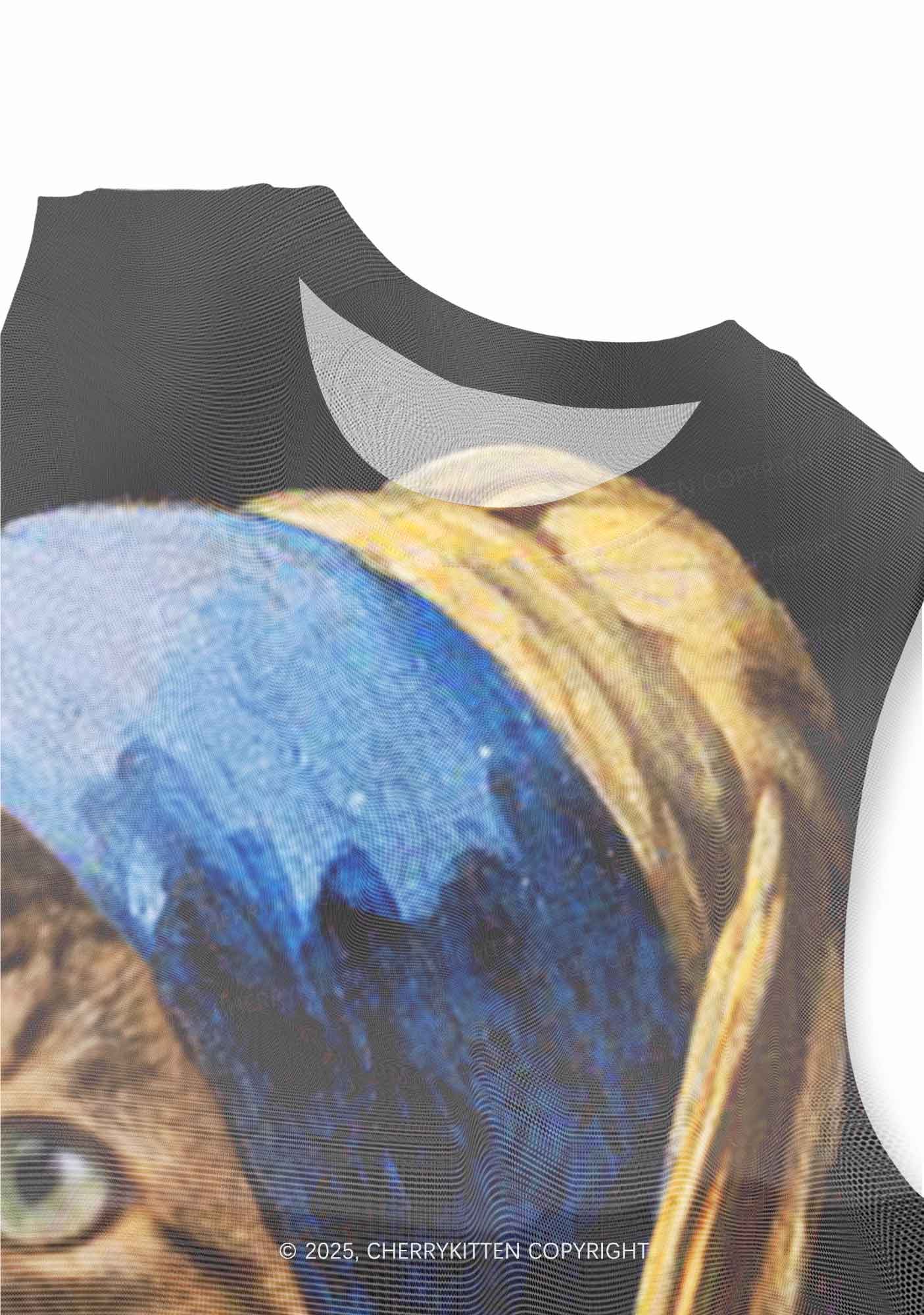 The Lady Cat Y2K Mesh Muscle Tank Cherrykitten - Image 3