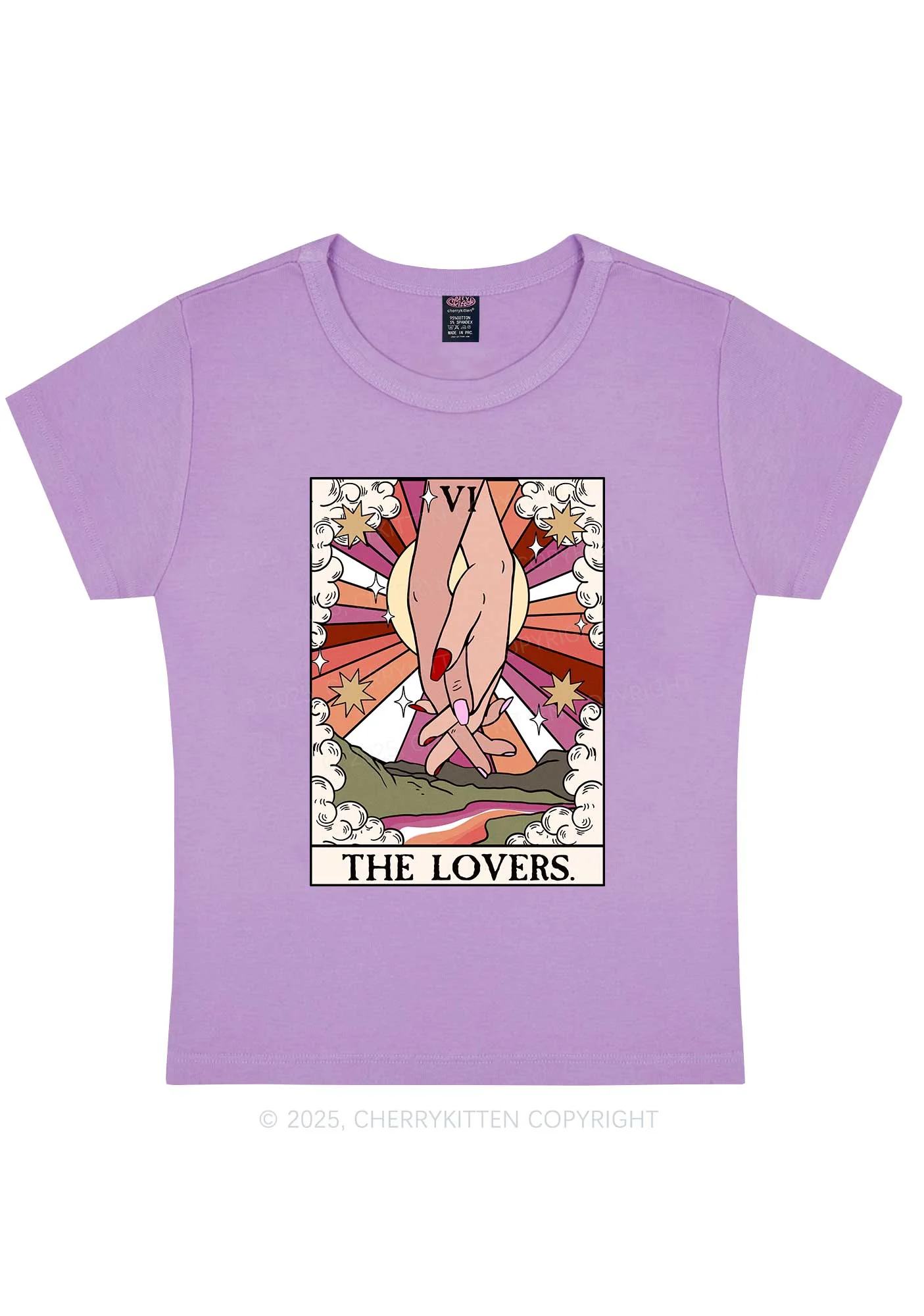 The Lesbian Lovers Y2K Baby Tee Cherrykitten - Image 6