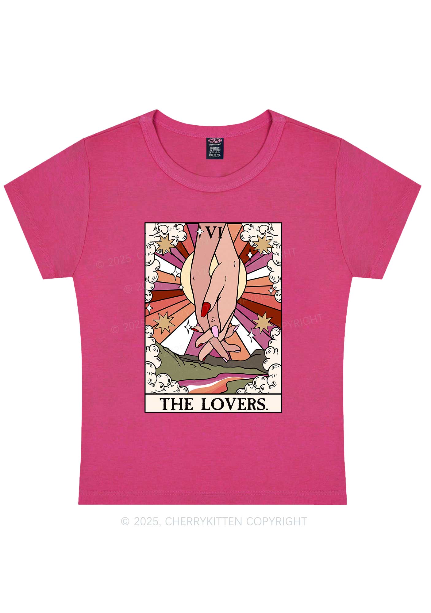 The Lesbian Lovers Y2K Baby Tee Cherrykitten - Image 7