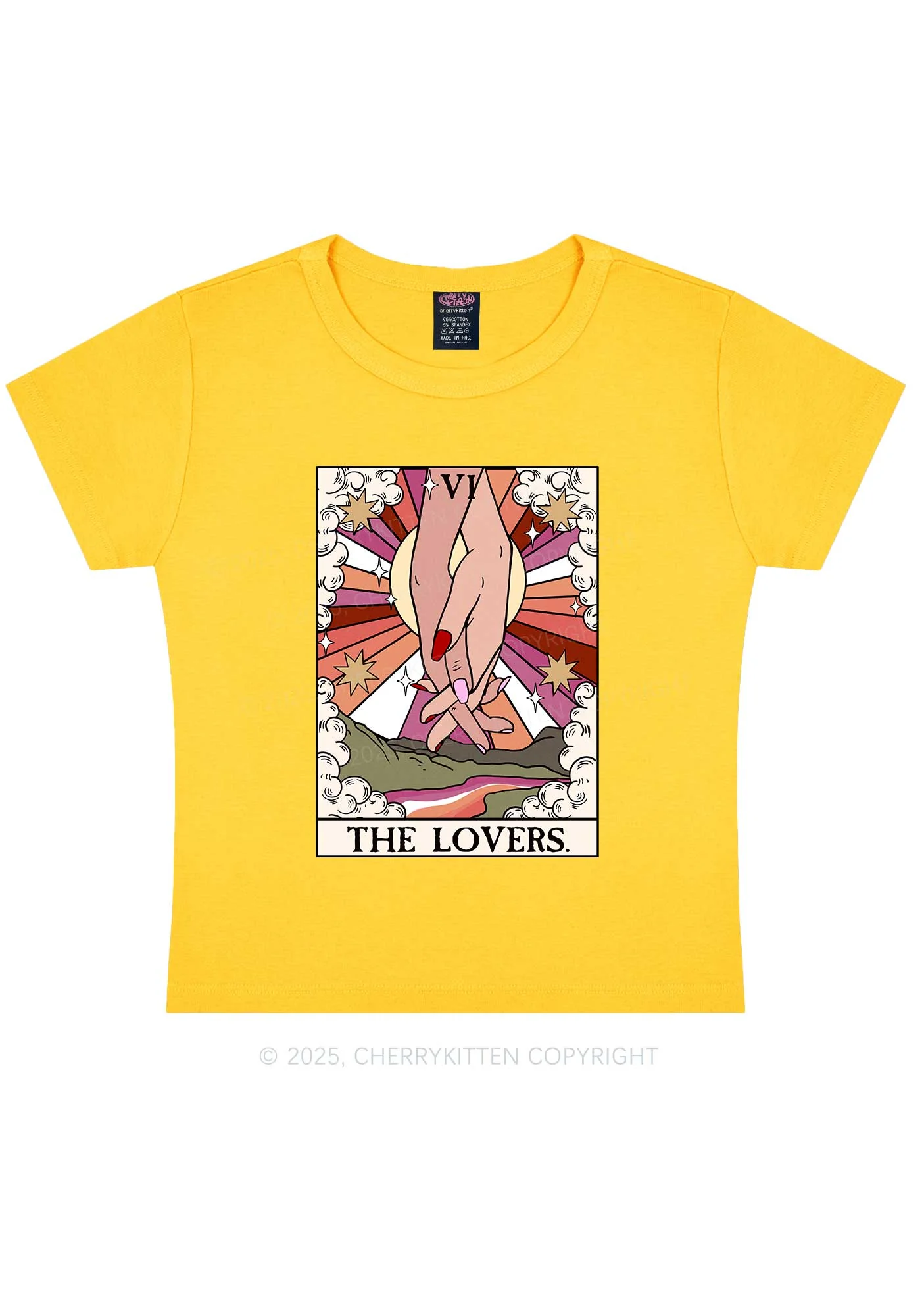 The Lesbian Lovers Y2K Baby Tee Cherrykitten - Image 8