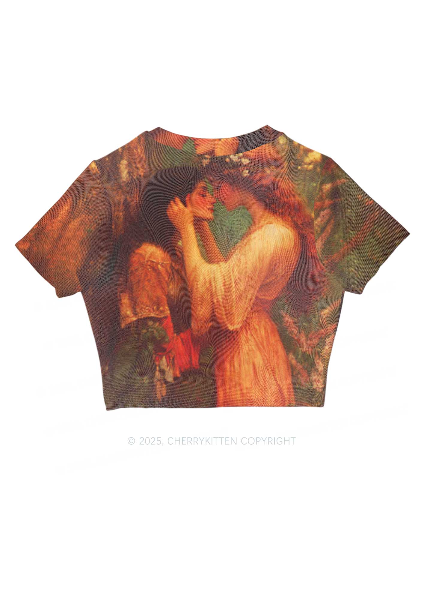 The Lesbians Pride Y2K Mesh Crop Top Cherrykitten - Image 3