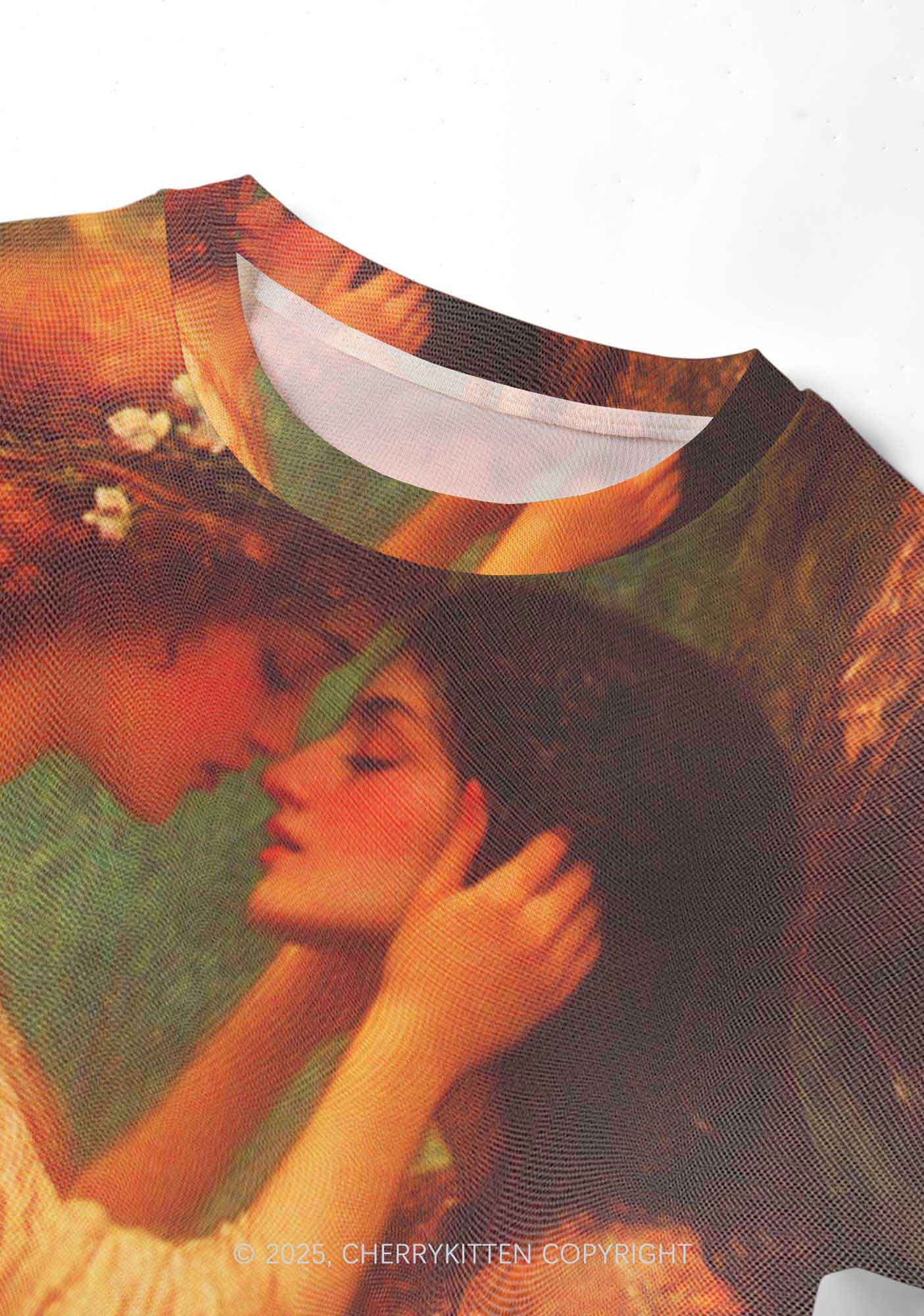 The Lesbians Pride Y2K Mesh Crop Top Cherrykitten - Image 4