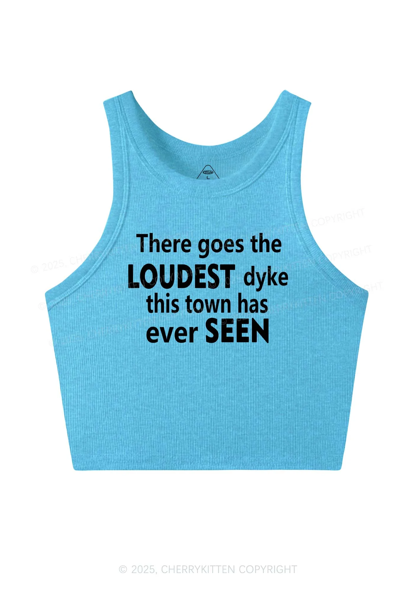 The Loudest Dyke Y2K Crop Tank Top Cherrykitten - Image 5