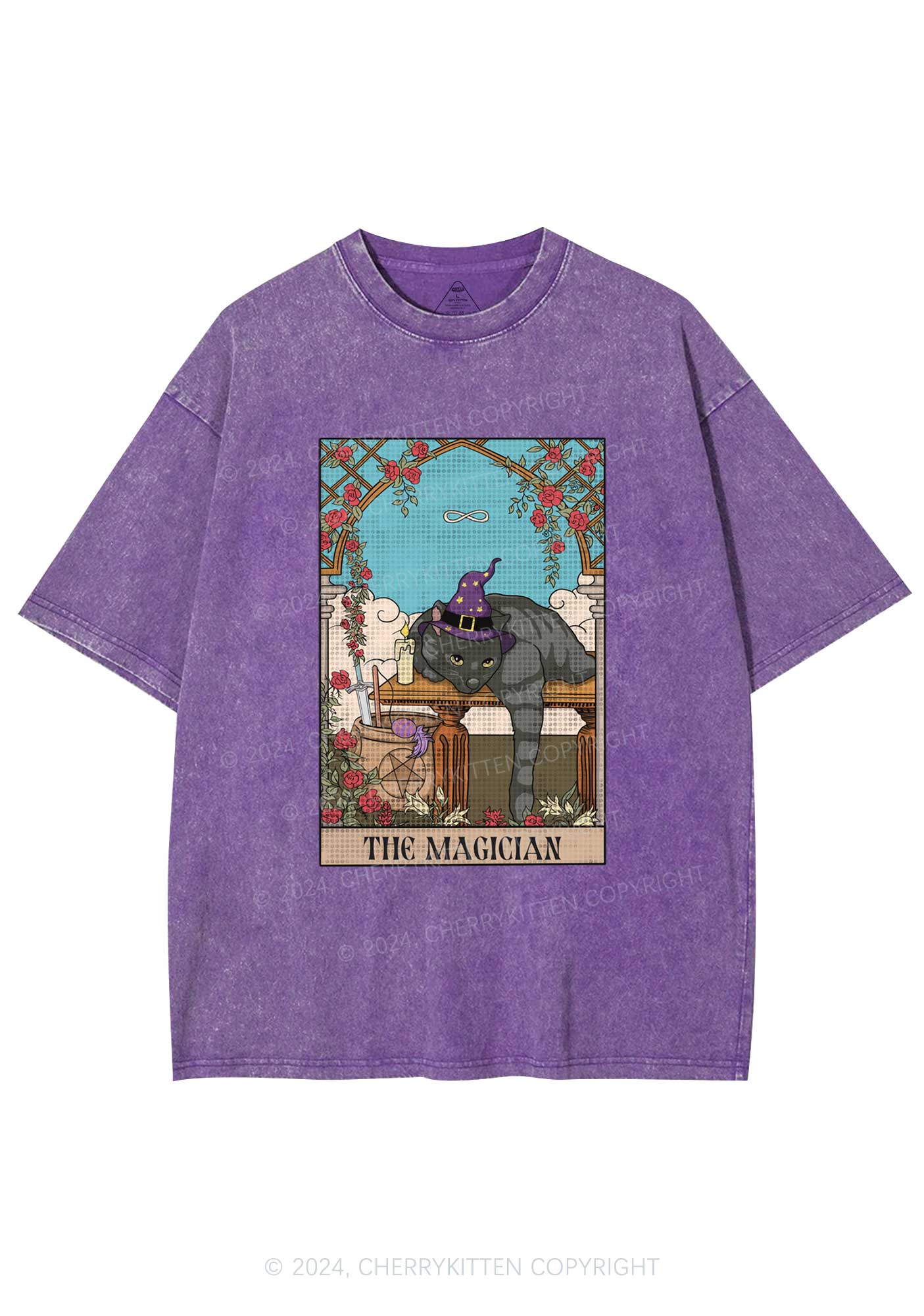 The Magician Cat Y2K Washed Tee Cherrykitten - Image 5