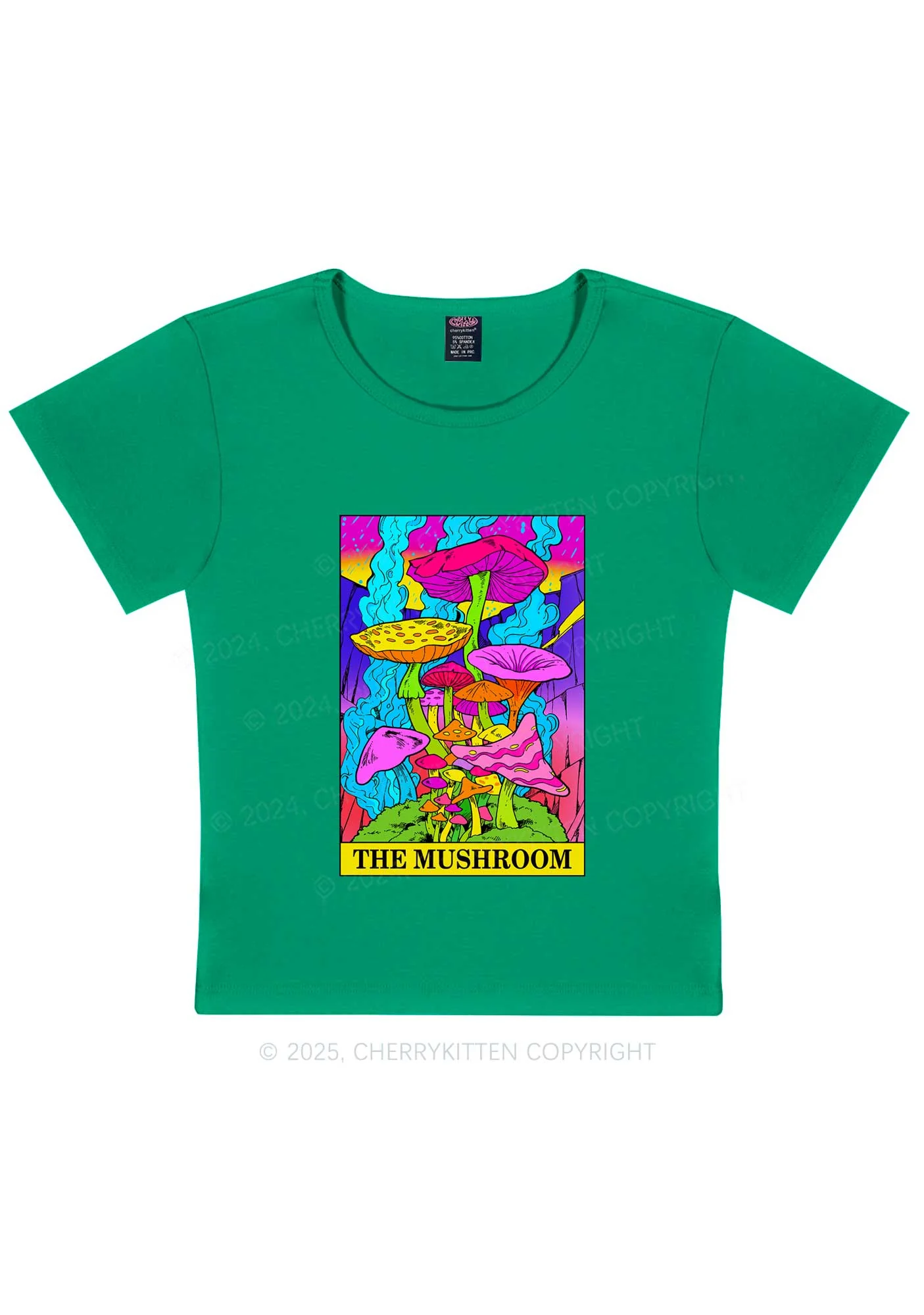 The Mushroom Y2K Baby Tee Cherrykitten - Image 10
