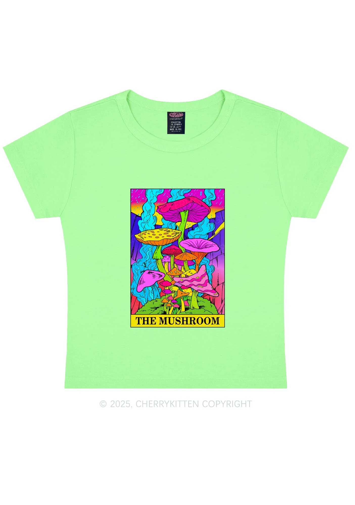 The Mushroom Y2K Baby Tee Cherrykitten - Image 12