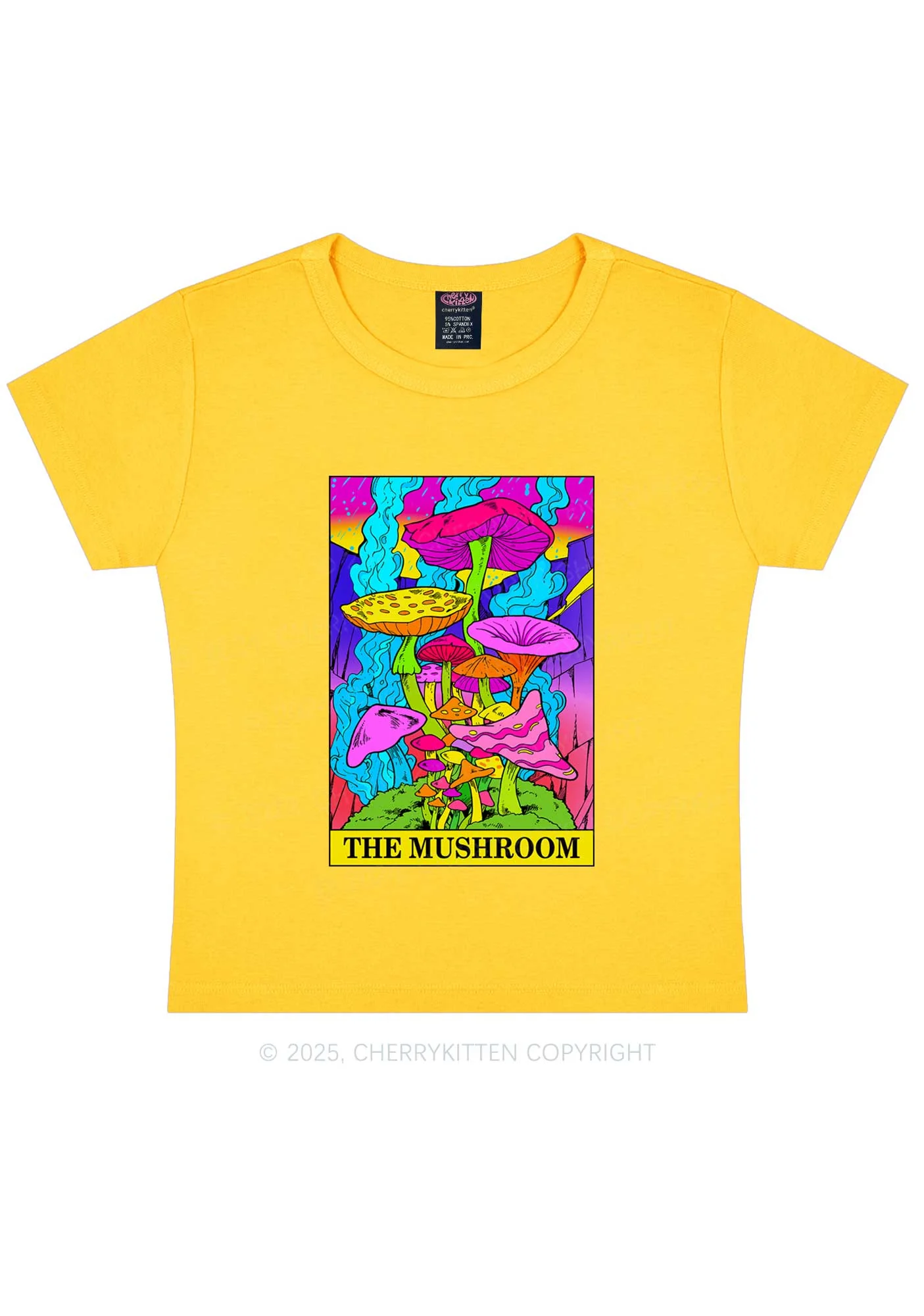 The Mushroom Y2K Baby Tee Cherrykitten - Image 3