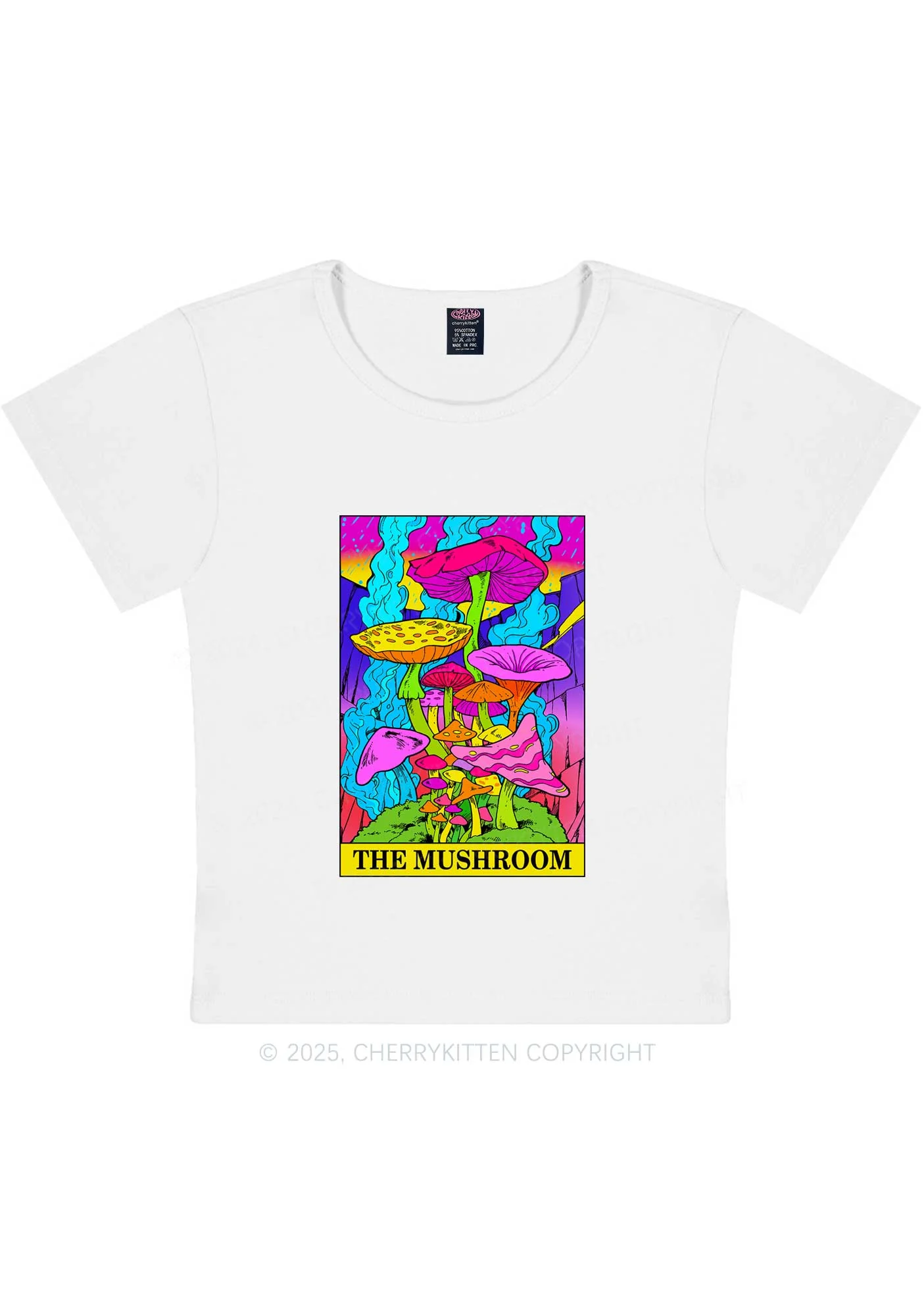 The Mushroom Y2K Baby Tee Cherrykitten - Image 4