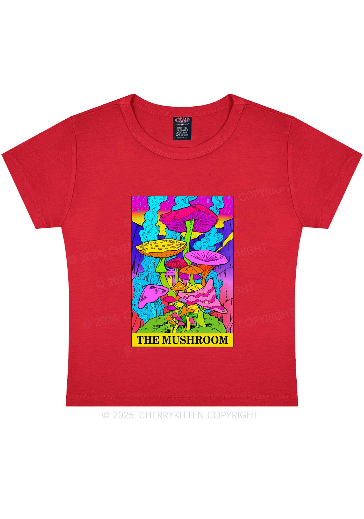 The Mushroom Y2K Baby Tee Cherrykitten - Image 5