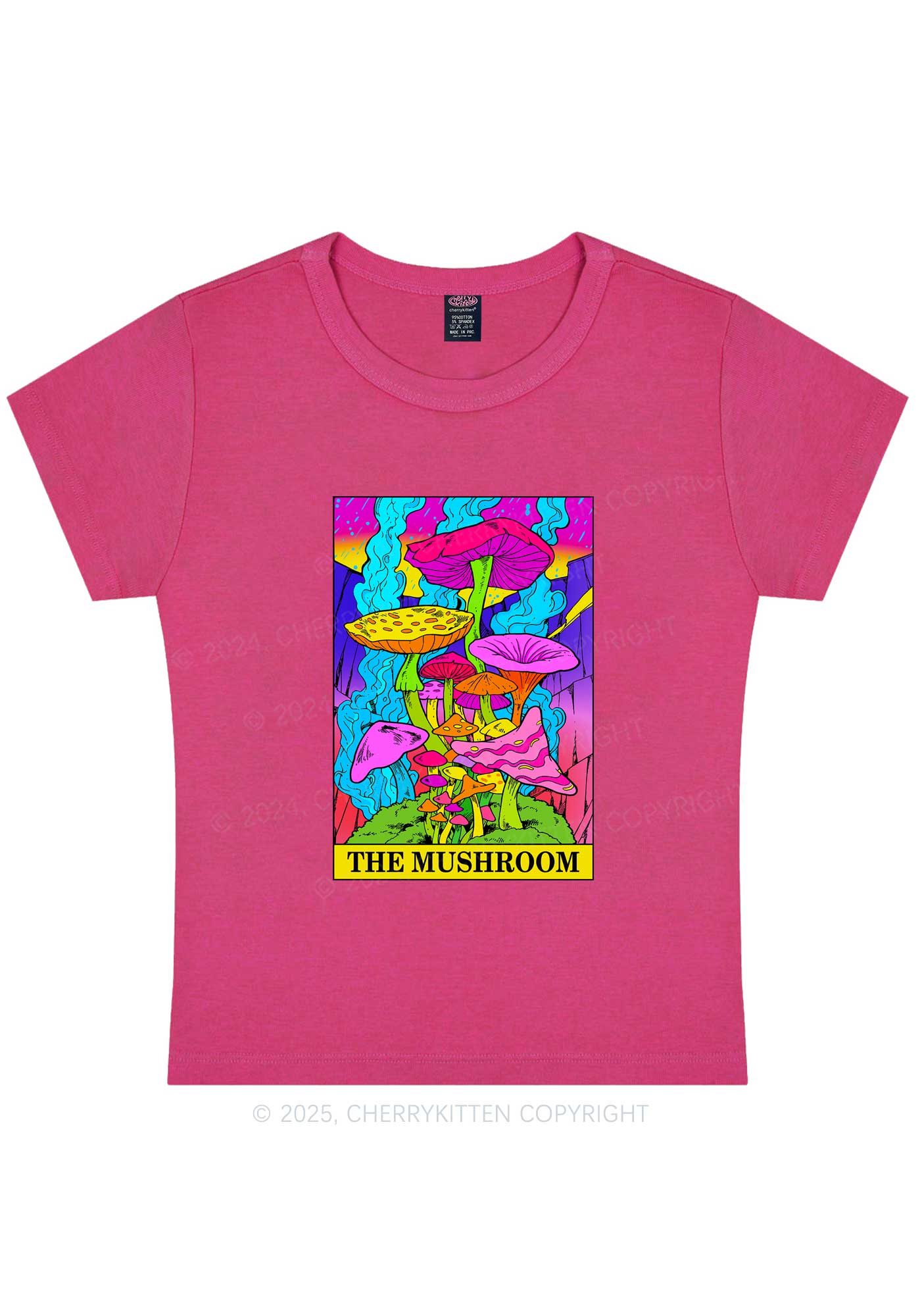 The Mushroom Y2K Baby Tee Cherrykitten - Image 7