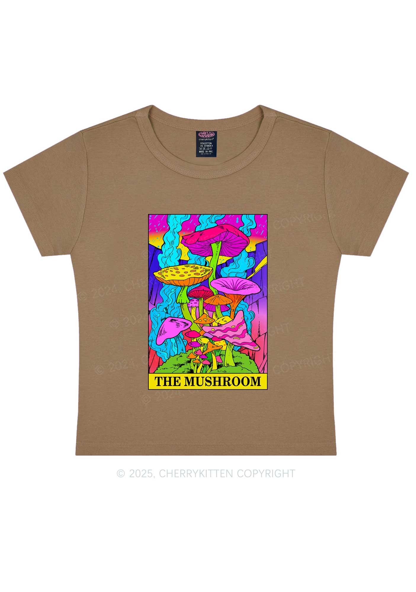The Mushroom Y2K Baby Tee Cherrykitten - Image 9