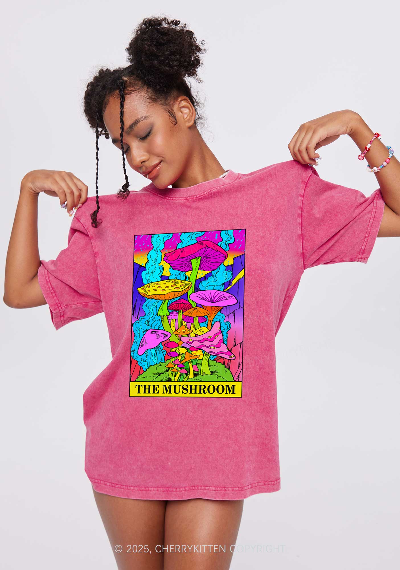 The Mushroom Y2K Washed Tee Cherrykitten - Image 2