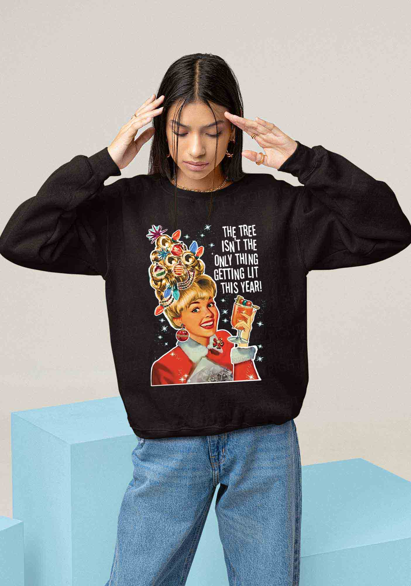 The Only Thing Getting Lit This Year Christmas Y2K Sweatshirt Cherrykitten - Image 2