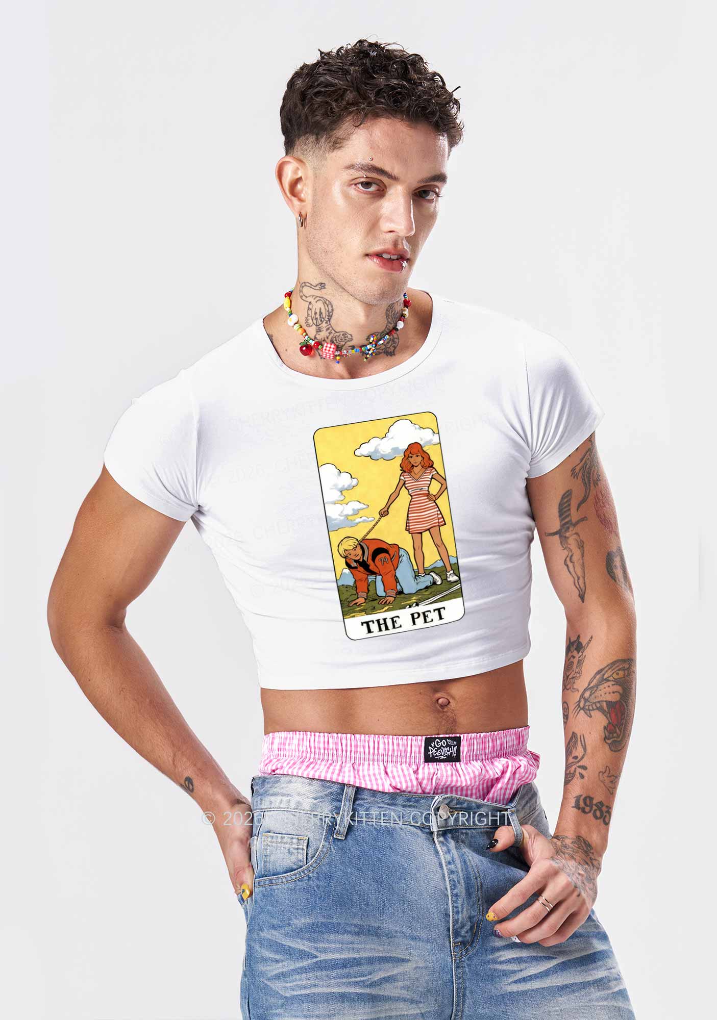 The Pet Y2K Baby Tee Cherrykitten - Image 2