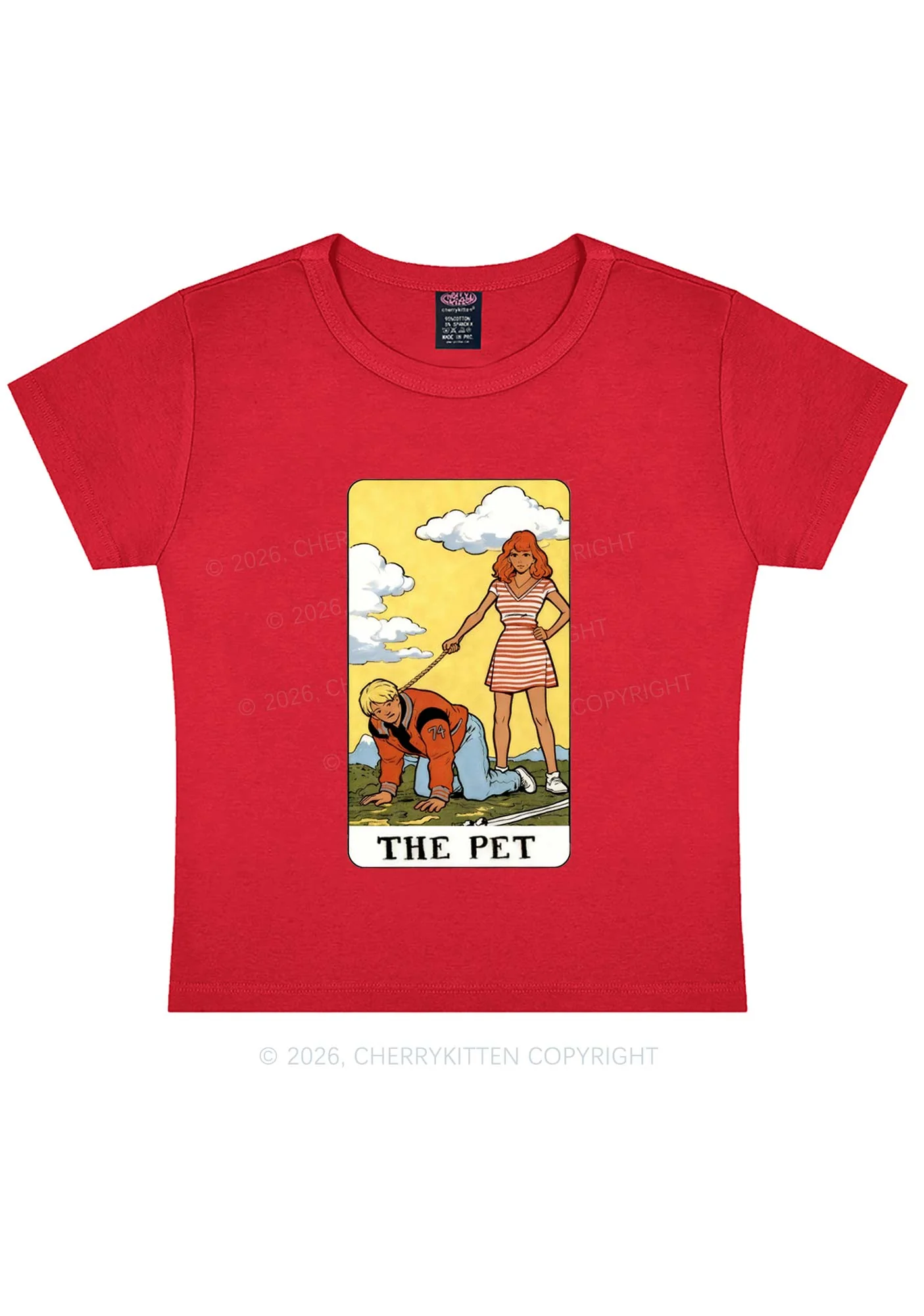 The Pet Y2K Baby Tee Cherrykitten - Image 4