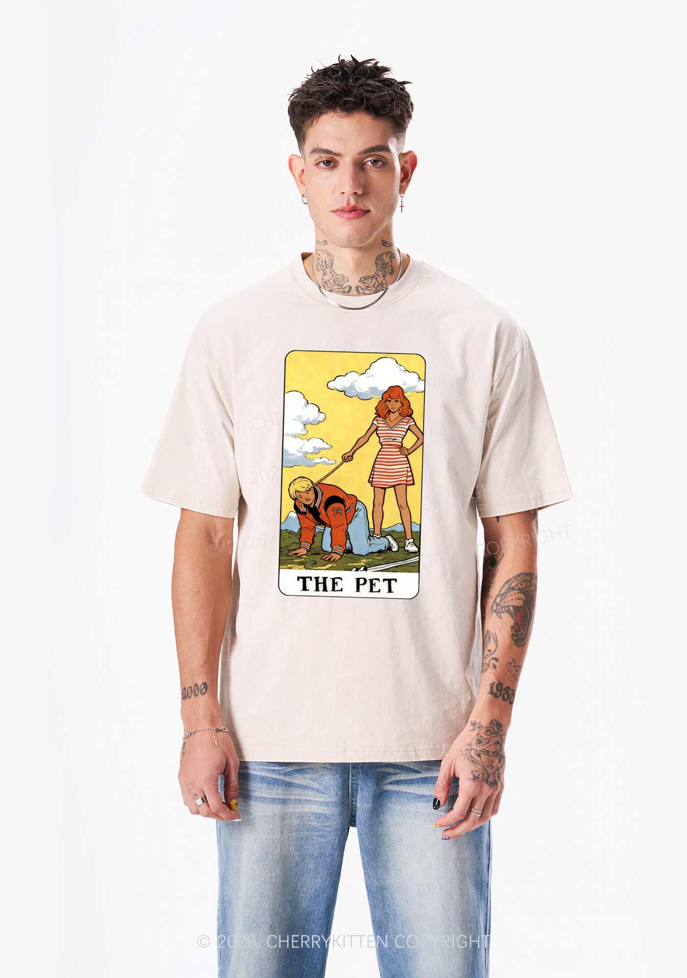 The Pet Y2K Shirts Washed Tee Cherrykitten - Image 2