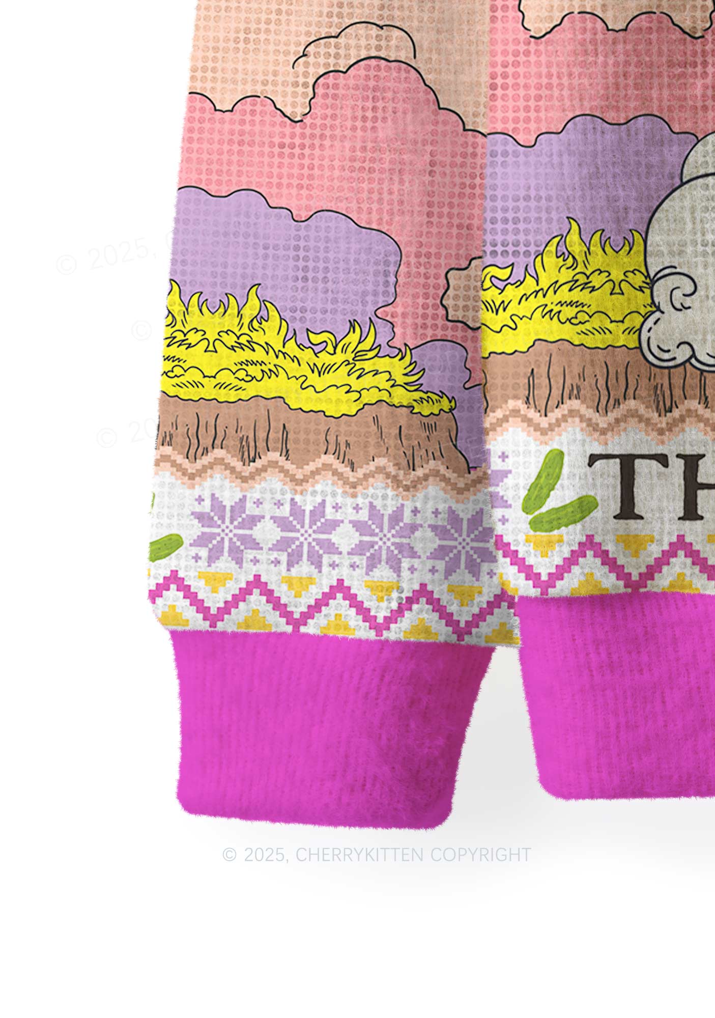 The Pickle Y2K Christmas Knit Sweatshirt Cherrykitten - Image 4
