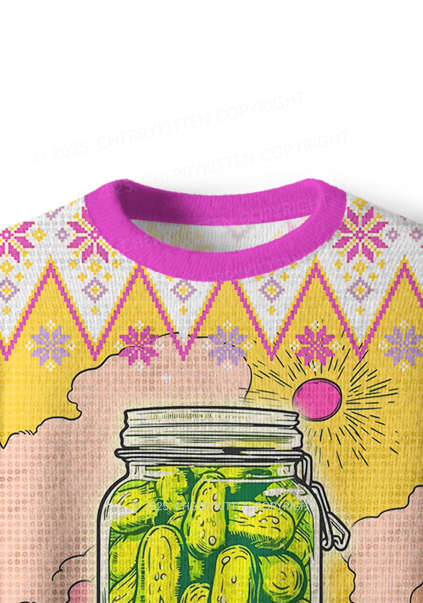 The Pickle Y2K Christmas Knit Sweatshirt Cherrykitten - Image 5