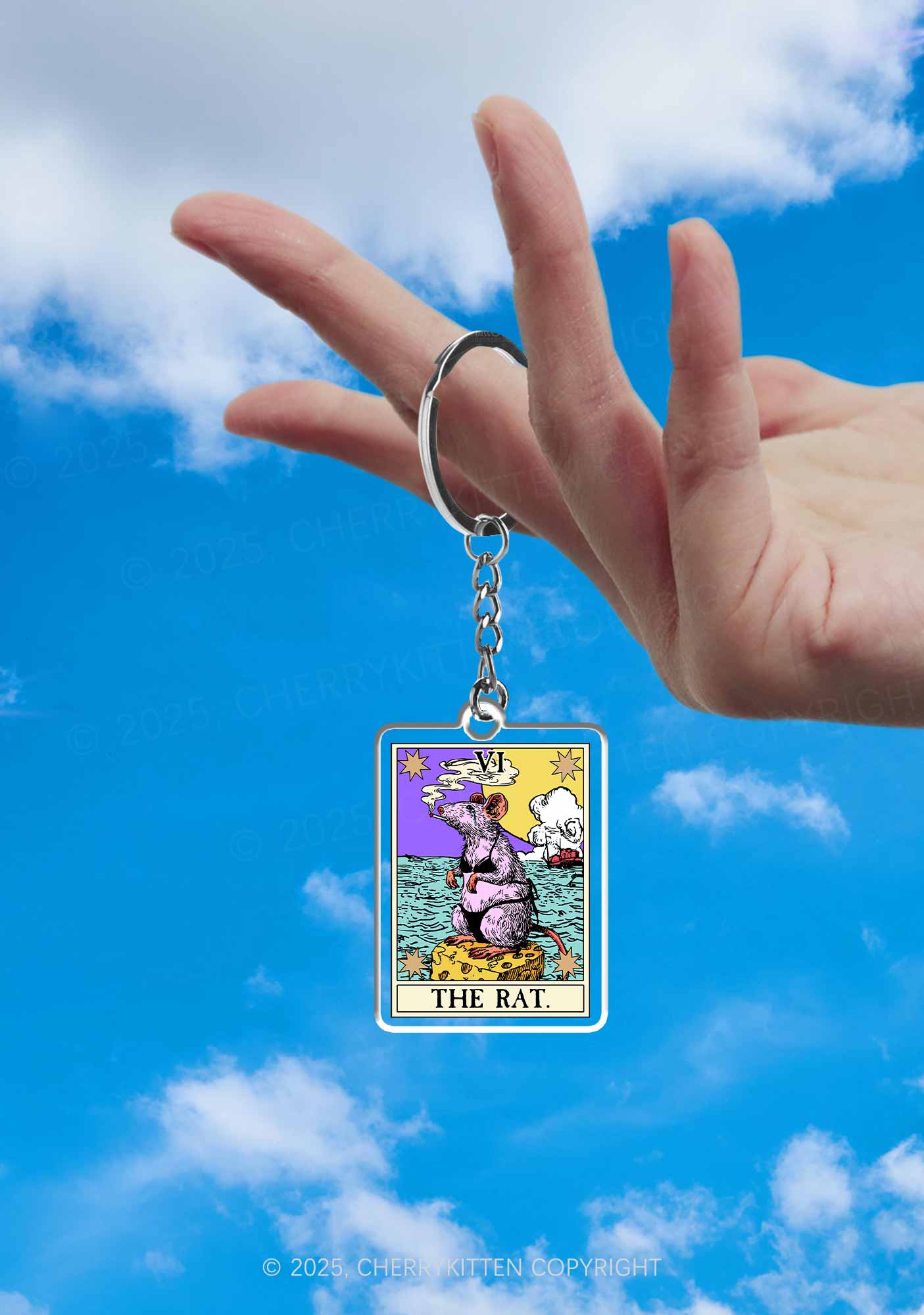 The Rat Smoking 1Pc Y2K Keychain Cherrykitten - Image 2