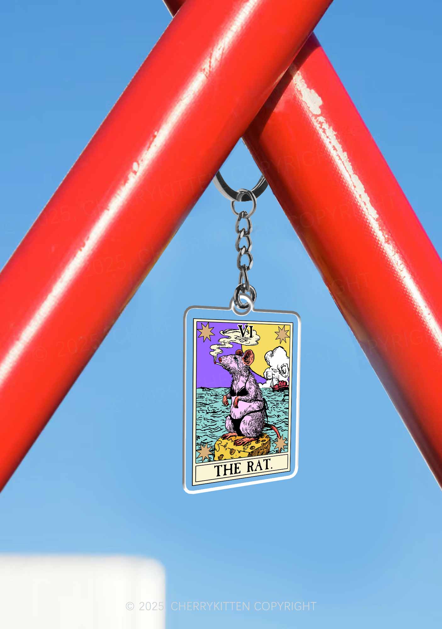 The Rat Smoking 1Pc Y2K Keychain Cherrykitten - Image 3